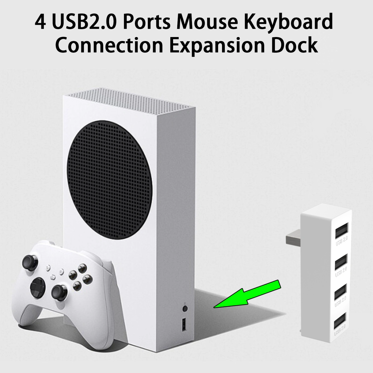 Expansion Dock 4-in-1 No Latency Anti-interference 4 USB2.0 Game Consoles Controllers USB Hub for  Xbox Series S