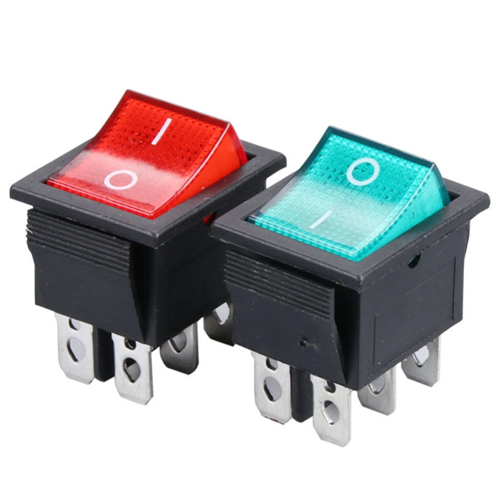 125/220/250V 6 Pin Boat LED Light On/Off Electric Power Toggle Rocker Switch