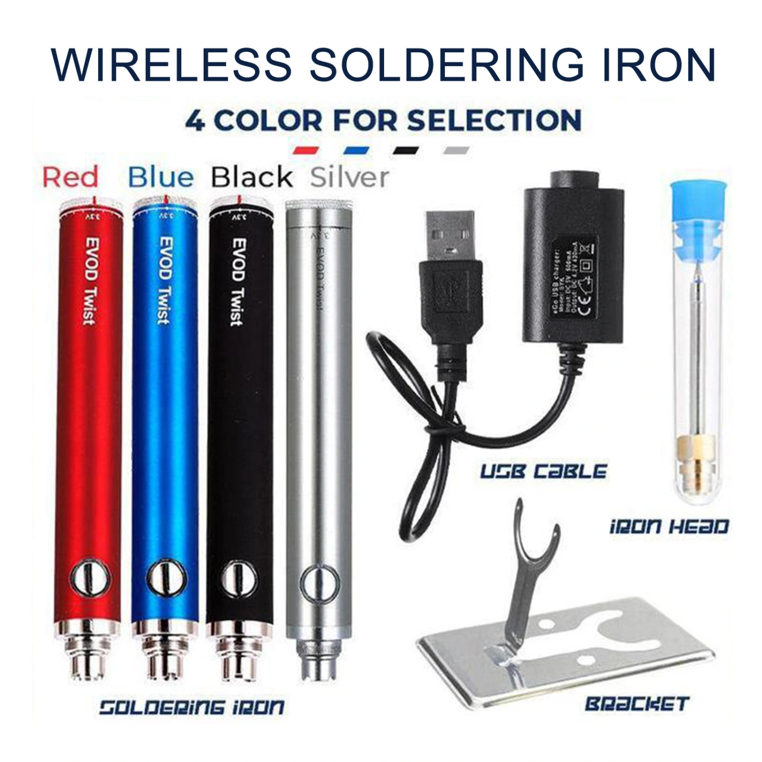 1 Set USB Soldering Iron 5V DC Power Voltage Knob Adjustment Auto-Sleep Rapid Heating 510 Port Welding Iron Pen for Soldering