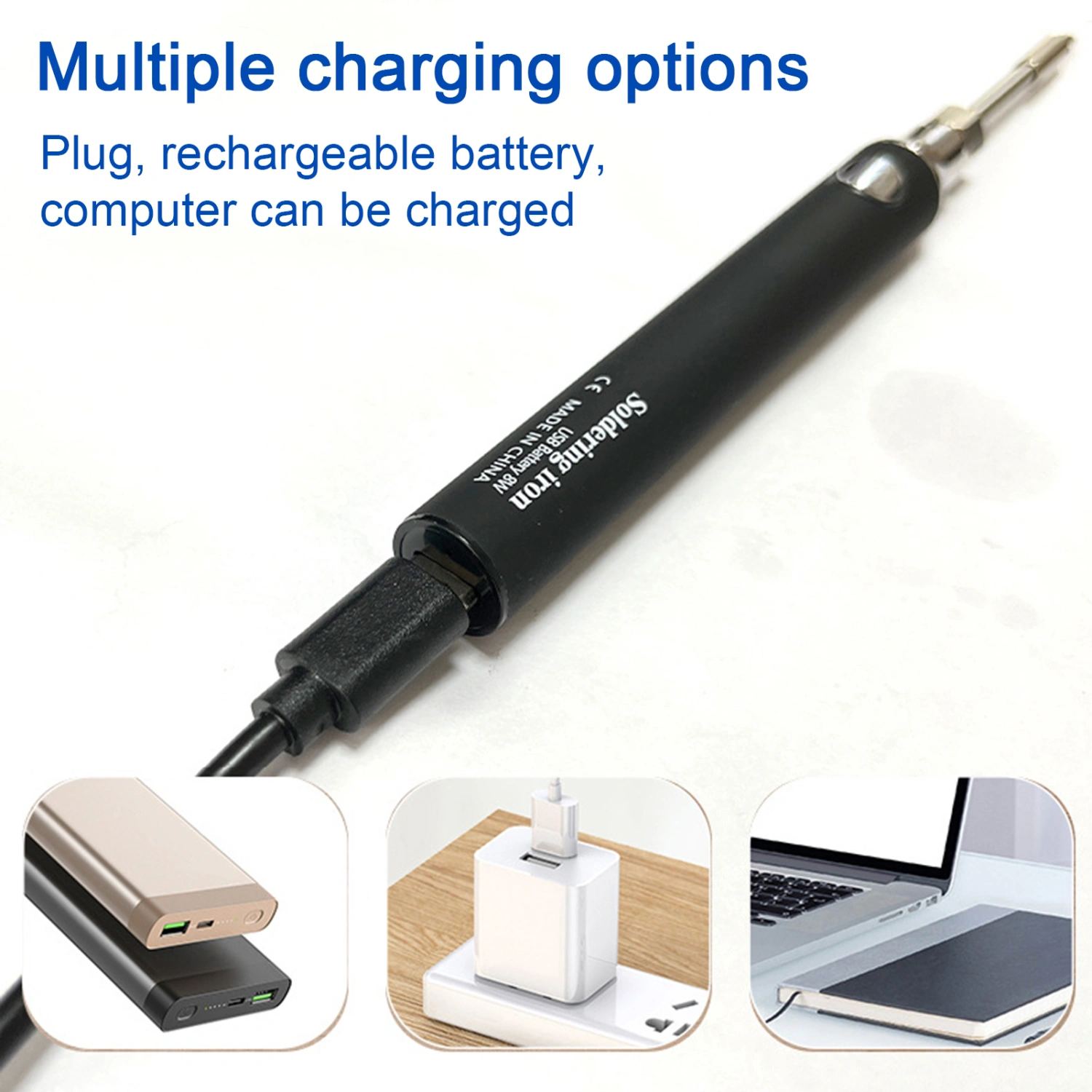 Soldering Iron Three Gear Adjustment Fast Heating High Temperature Resistant Portable Wireless Charging Welding Pen Workshop Supply