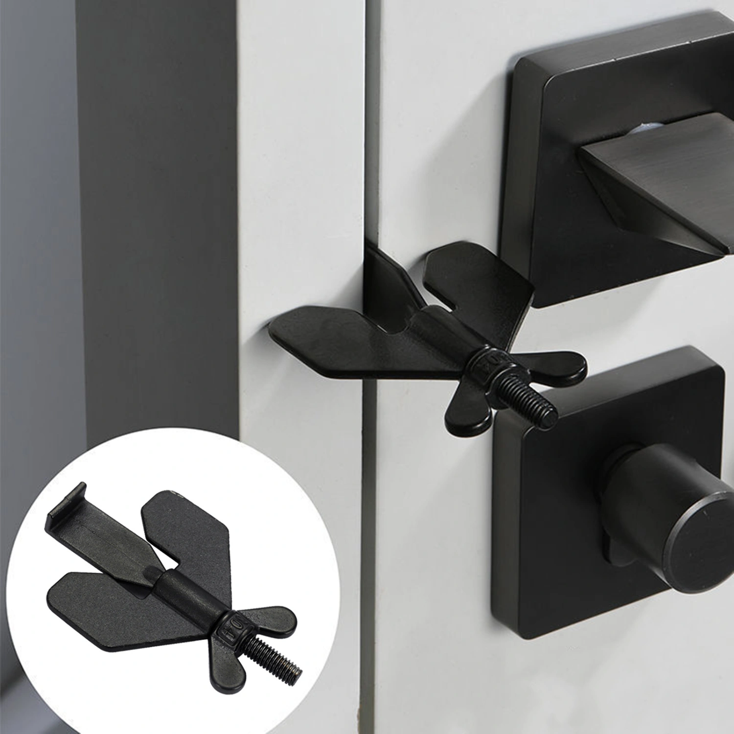 Door Stop Portable Simple Installation High-hardness Stainless Steel Live Alone Anti-Theft Door Lock Home Supply