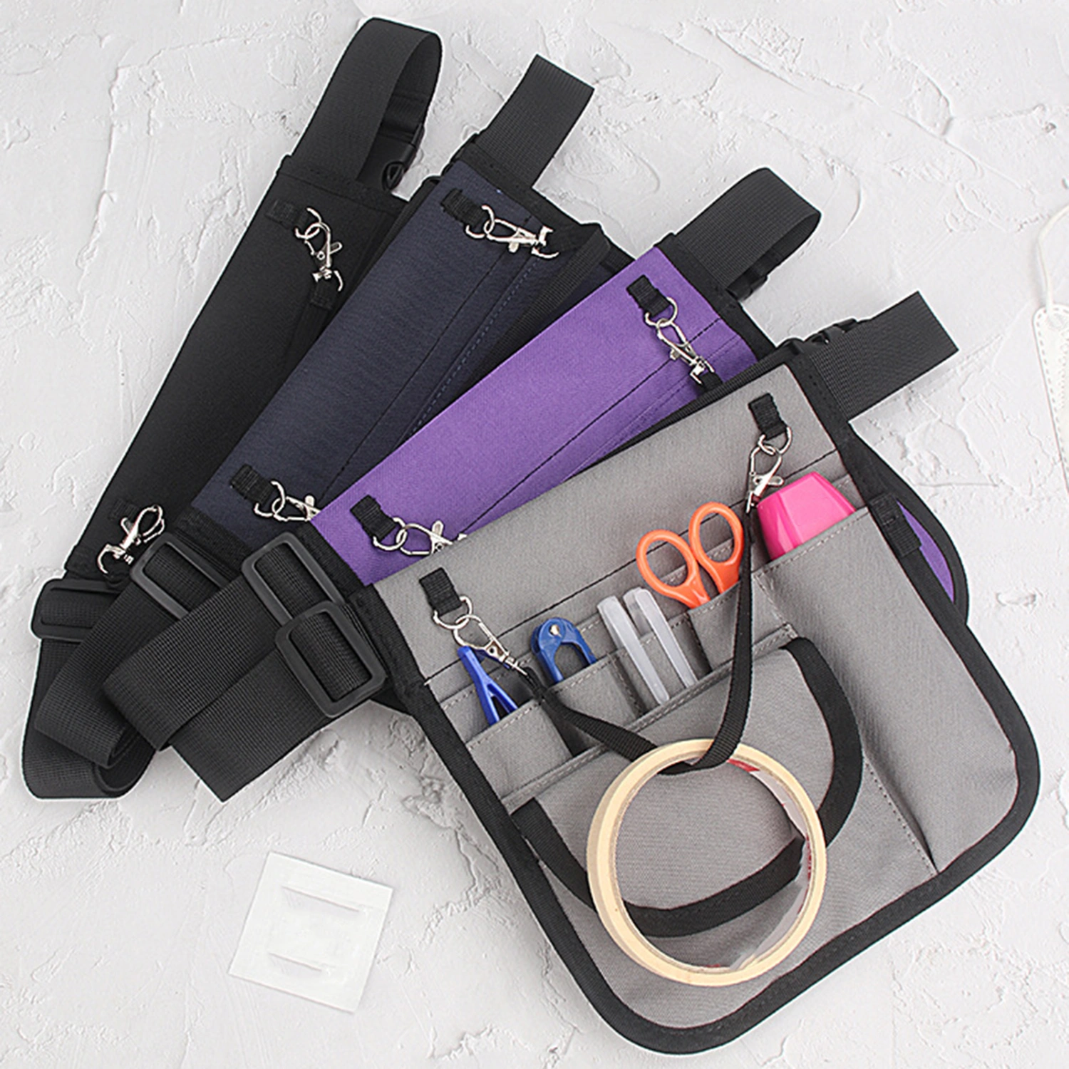 Nurse Fanny Pack Multiple Pockets Large Capacity Adjustable Belt Tool Storage Emergency Supplies Scissors Barber Tool Waist Bag Nurse Stuff