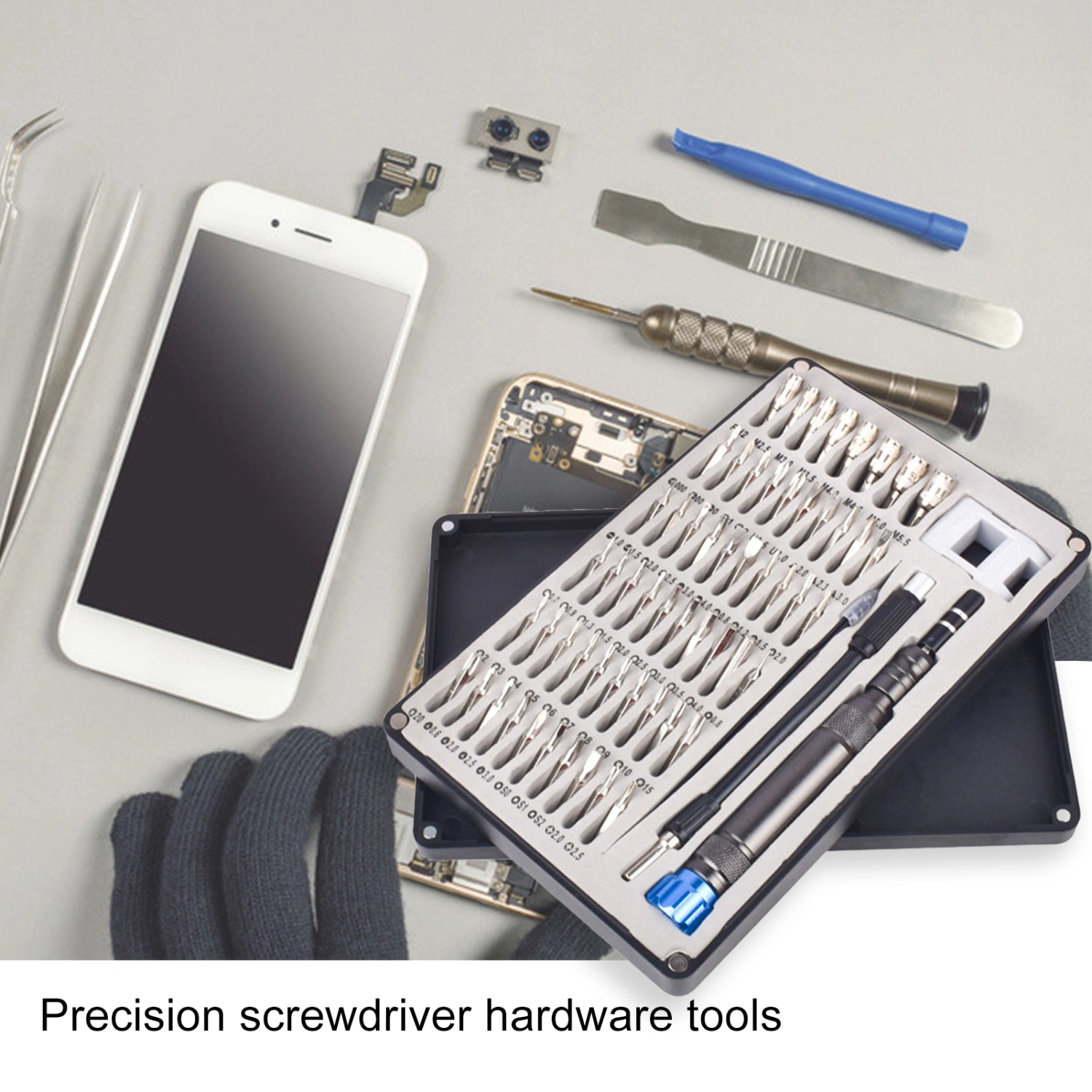 64 in 1 Screwdriver Set Magnetic High Precision Mini Nut Driver Bit for Emergency Maintenance