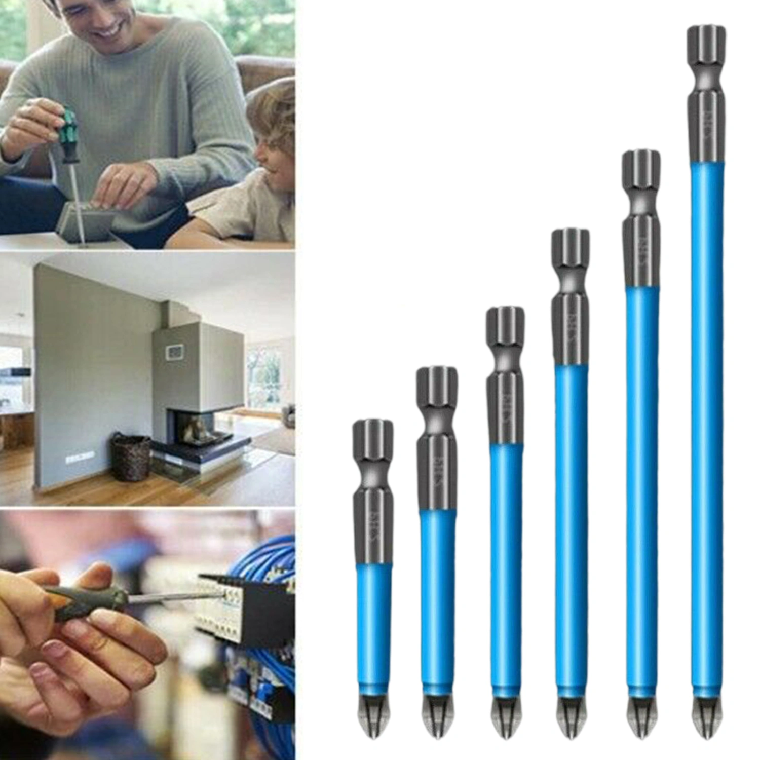7Pcs Drill Bit Magnetic Attraction Anti-oxidation Hand Tools Hand Electric Drill Driver Bits Set for Home
