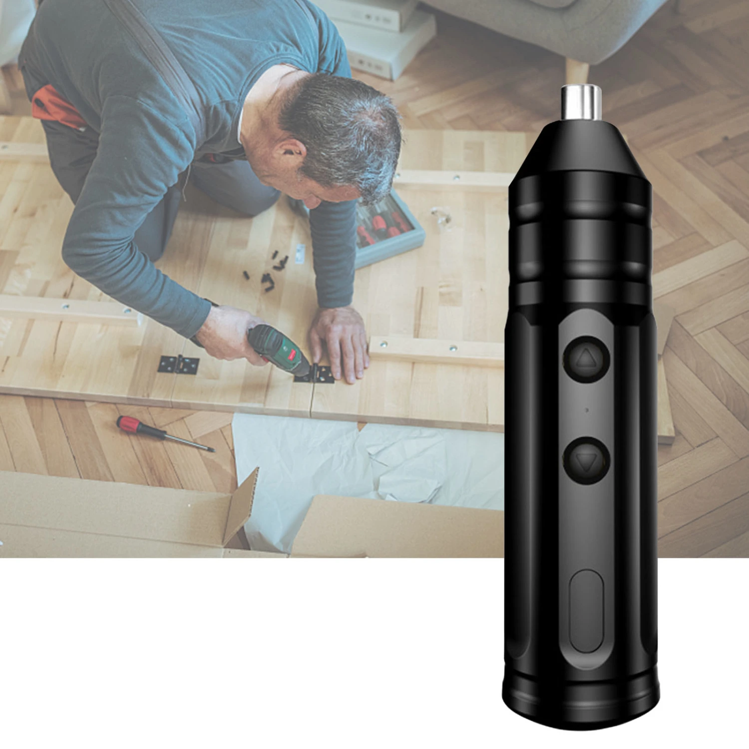 One Key Control Long Lasting Motor Electrical Screwdriver Set High Efficiency USB Rechargeable Cordless Screwdriver for Household Appliance