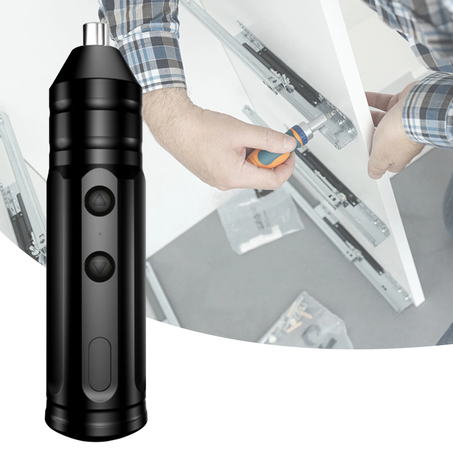 One Key Control Long Lasting Motor Electrical Screwdriver Set High Efficiency USB Rechargeable Cordless Screwdriver for Household Appliance