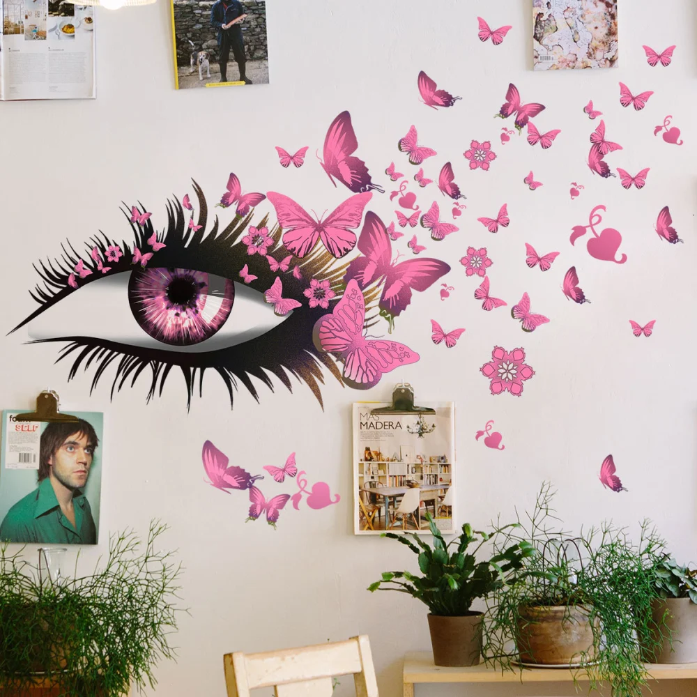 New Beauty Eye Butterfly Stickers