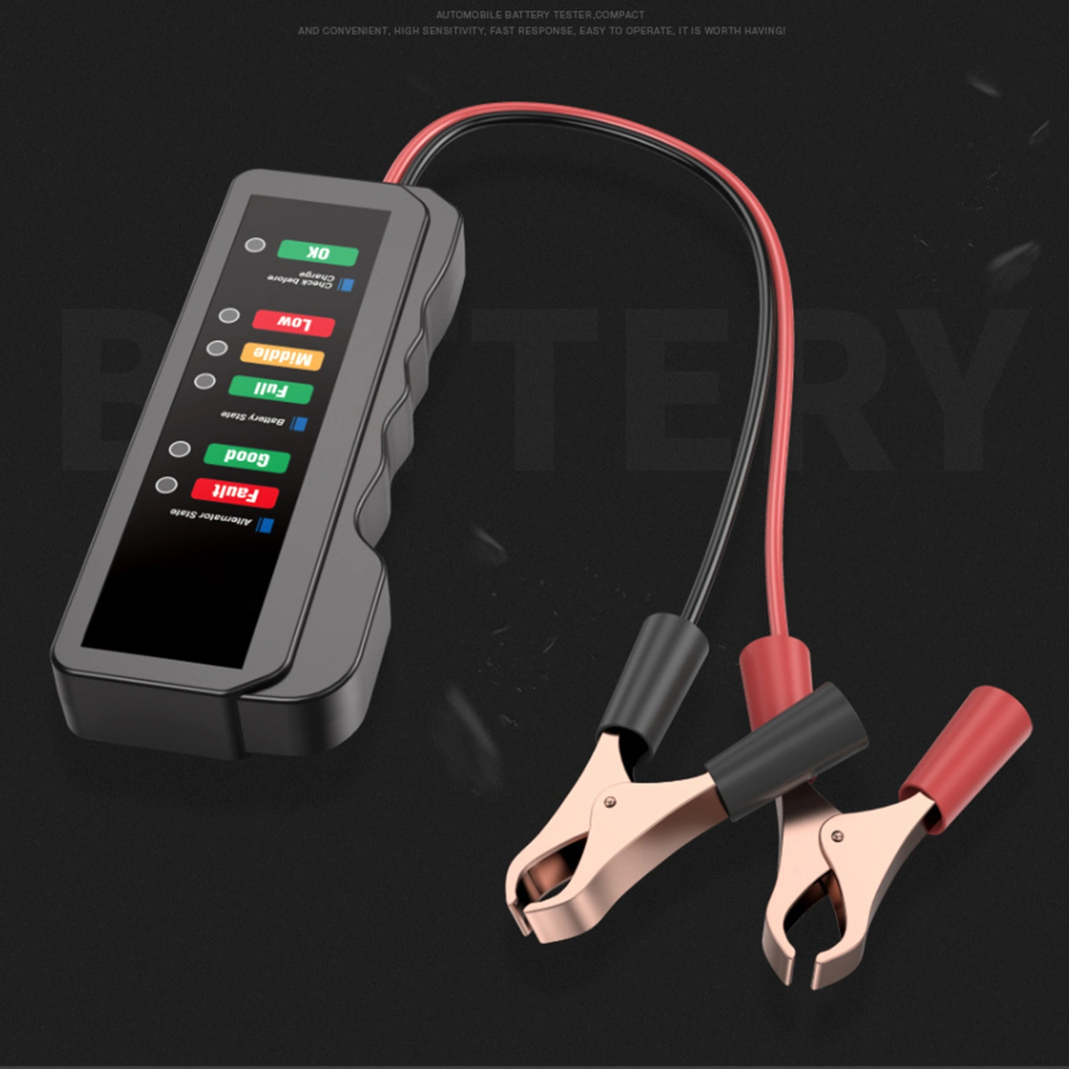 12V LCD Display Car Battery Digital Tester Detection Device Automobile Accessory