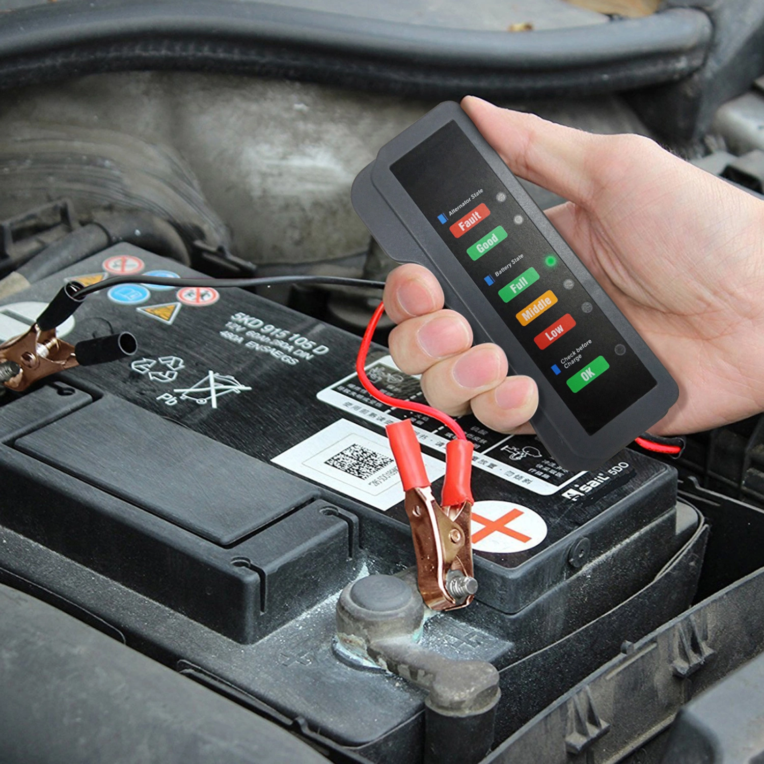 12V LCD Display Car Battery Digital Tester Detection Device Automobile Accessory