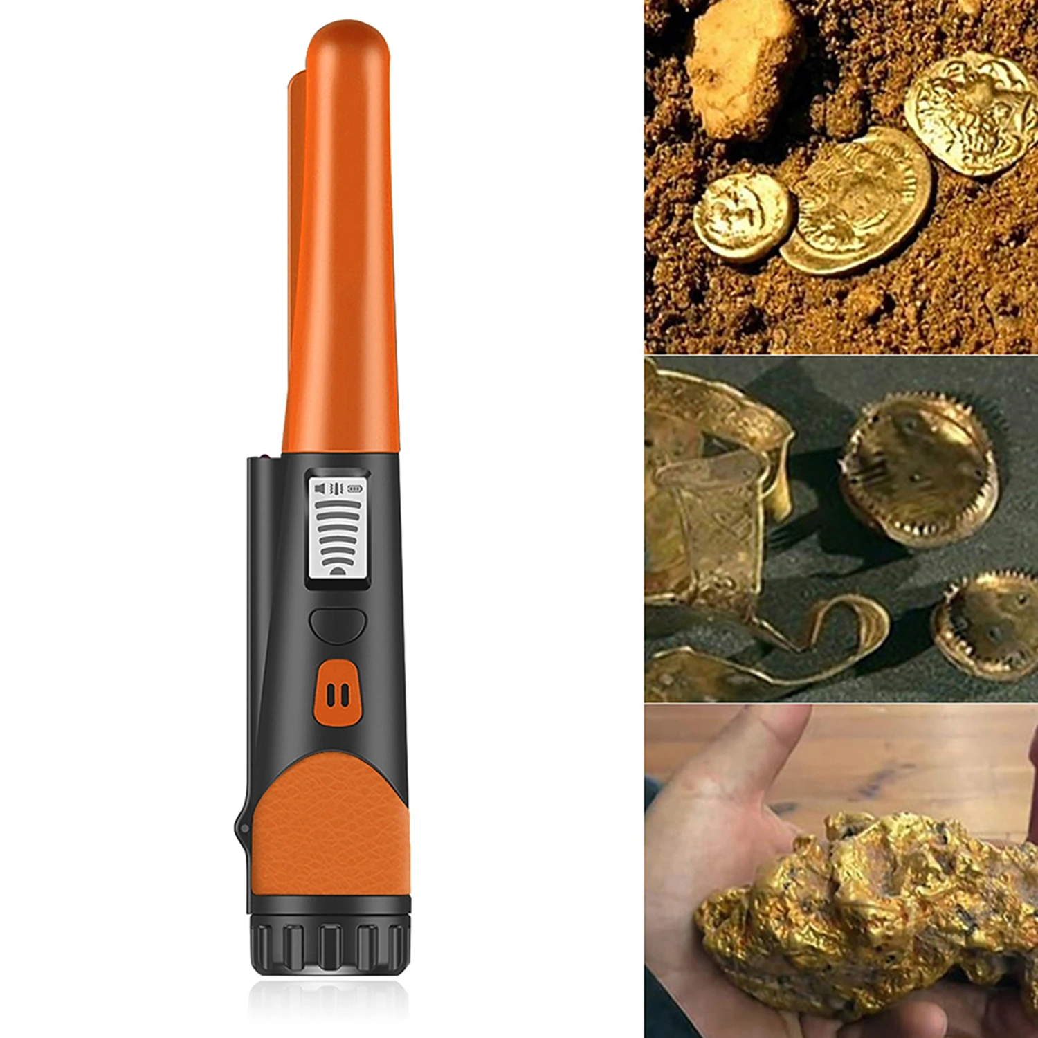 Metal Detector LCD Display High Sensitivity ABS Pinpointing Gold Finder Probe for Hiking