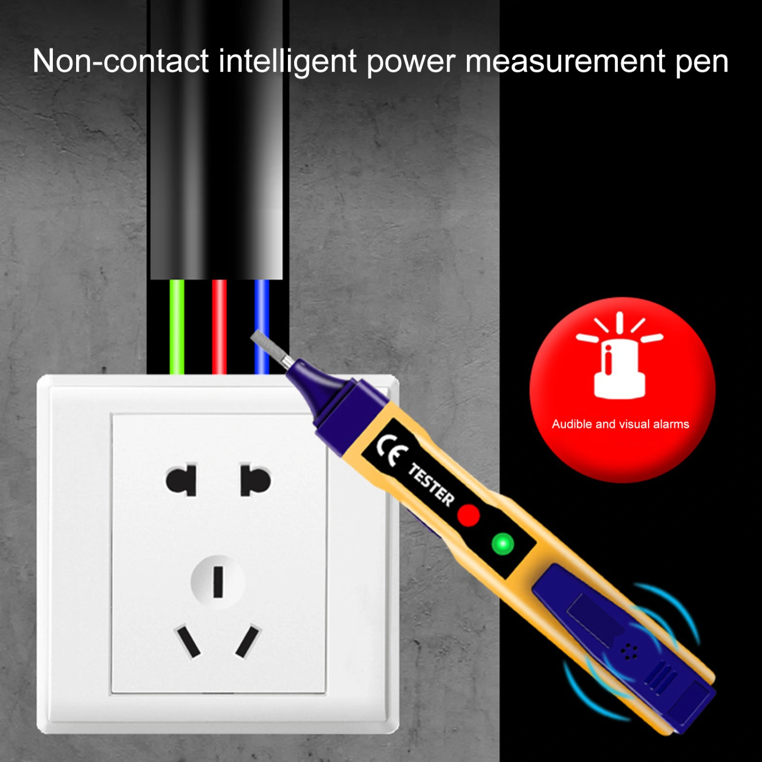 Electrical Pen Sensitive Self-test Sound-light Alarm Waterproof LED Display Screen Mini Contact-free AC Eletricity Voltage Detector for Electrician