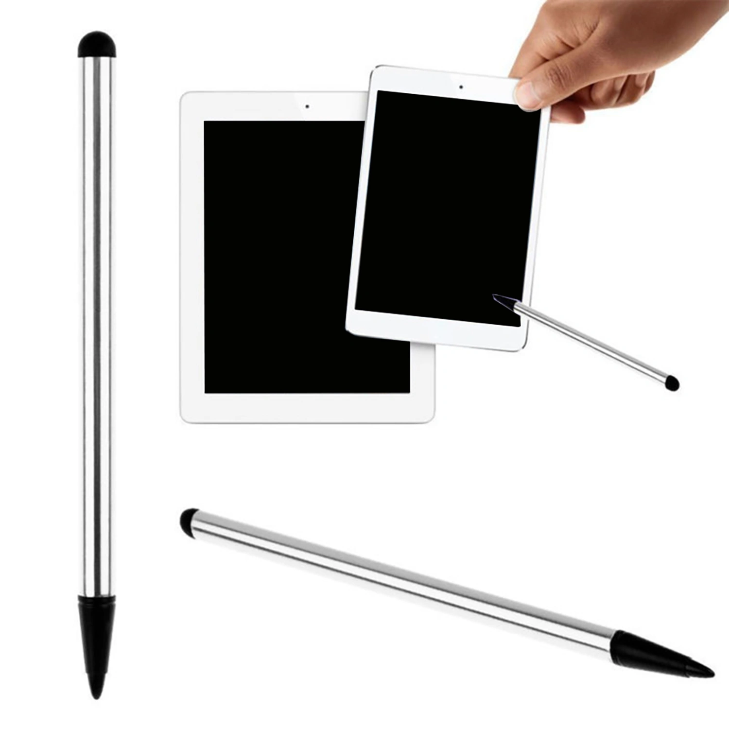 Stylus Pen Capacitive Dual Function Metal Pole Multipurpose Touch Screen Pen for iPhone