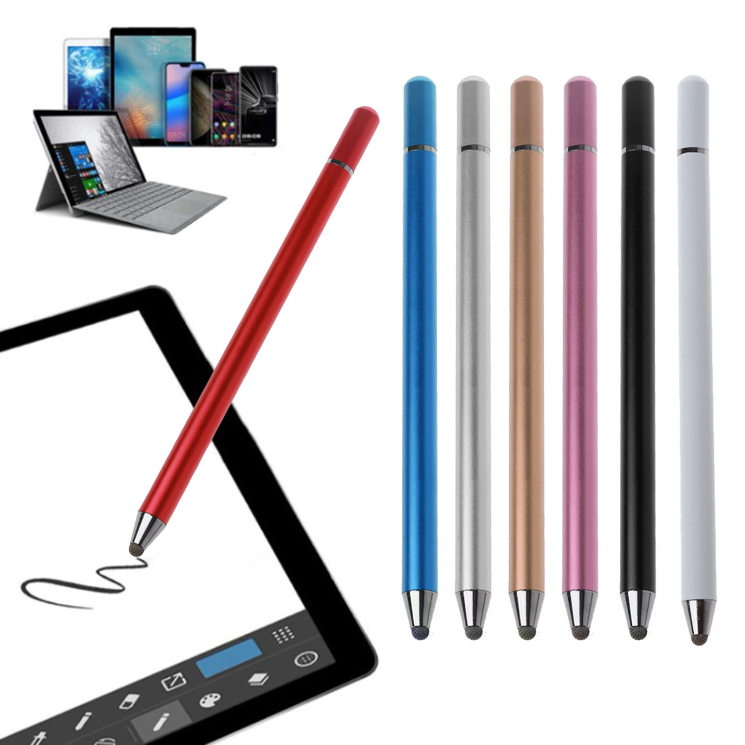 Stylus Pen Anti-scratch Two-way Magnetism Smooth Writing Slim Condenser Touch Writing Pen for iPad
