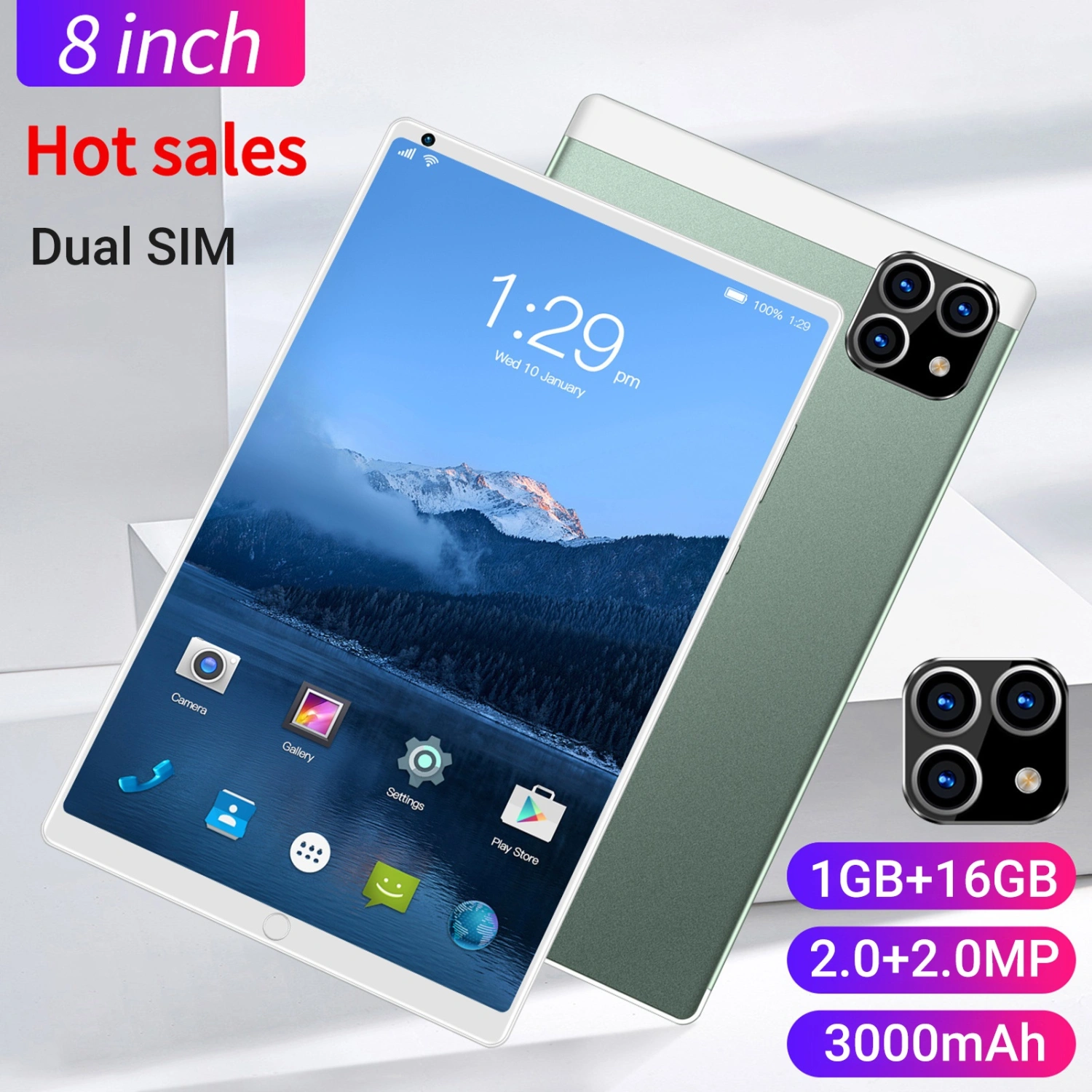 Tablet High-Resolution Multifunctional 8 Inch Dual-card-two-standby Mobile Tablet for Home