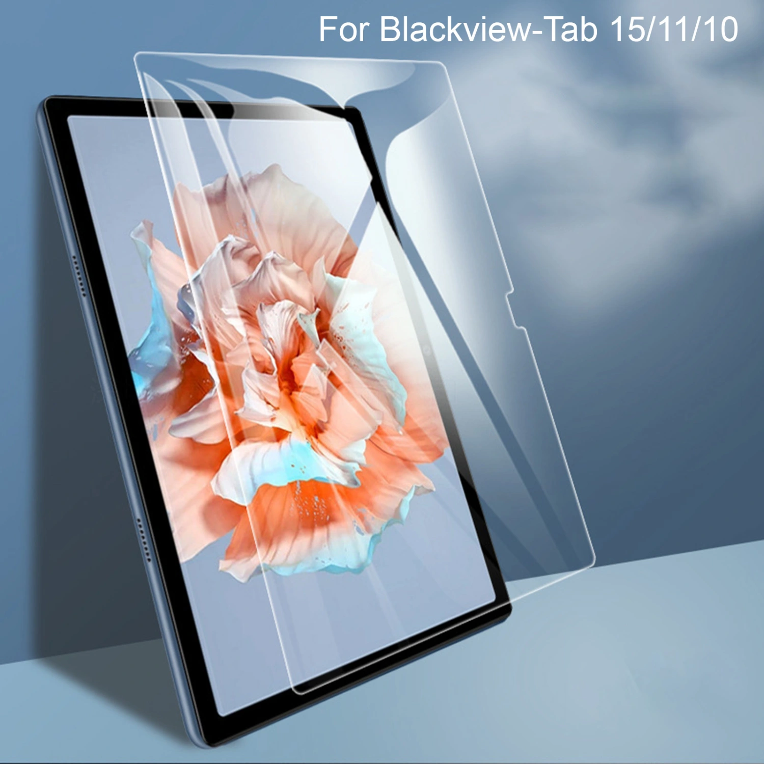 1 Set Tablet Tempered Glass 9H Hardness Highly Transparent Waterproof Anti-scratch Anti-fingerprint Screen Protector Ultra-thin Smart Tablet Screen Guard Film for Blackview-Tab 15/11/10
