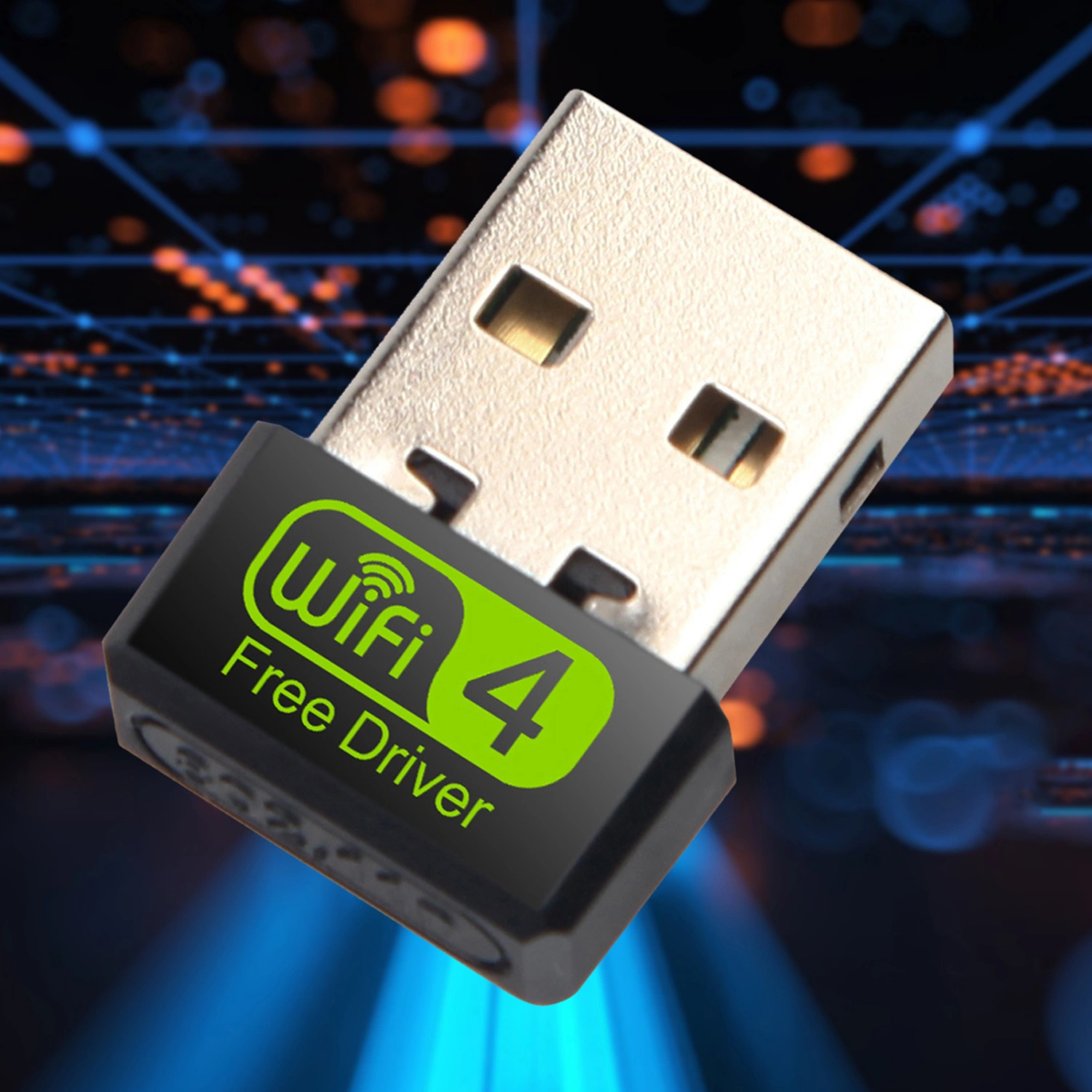 USB 2.0 Wi-Fi Receiver Transmitter 150Mbps 2.4GHz Anti-interference Wi-Fi Coverage Free Driver Wireless Signal Receiver Mini Network Card for Laptop Desktop PC