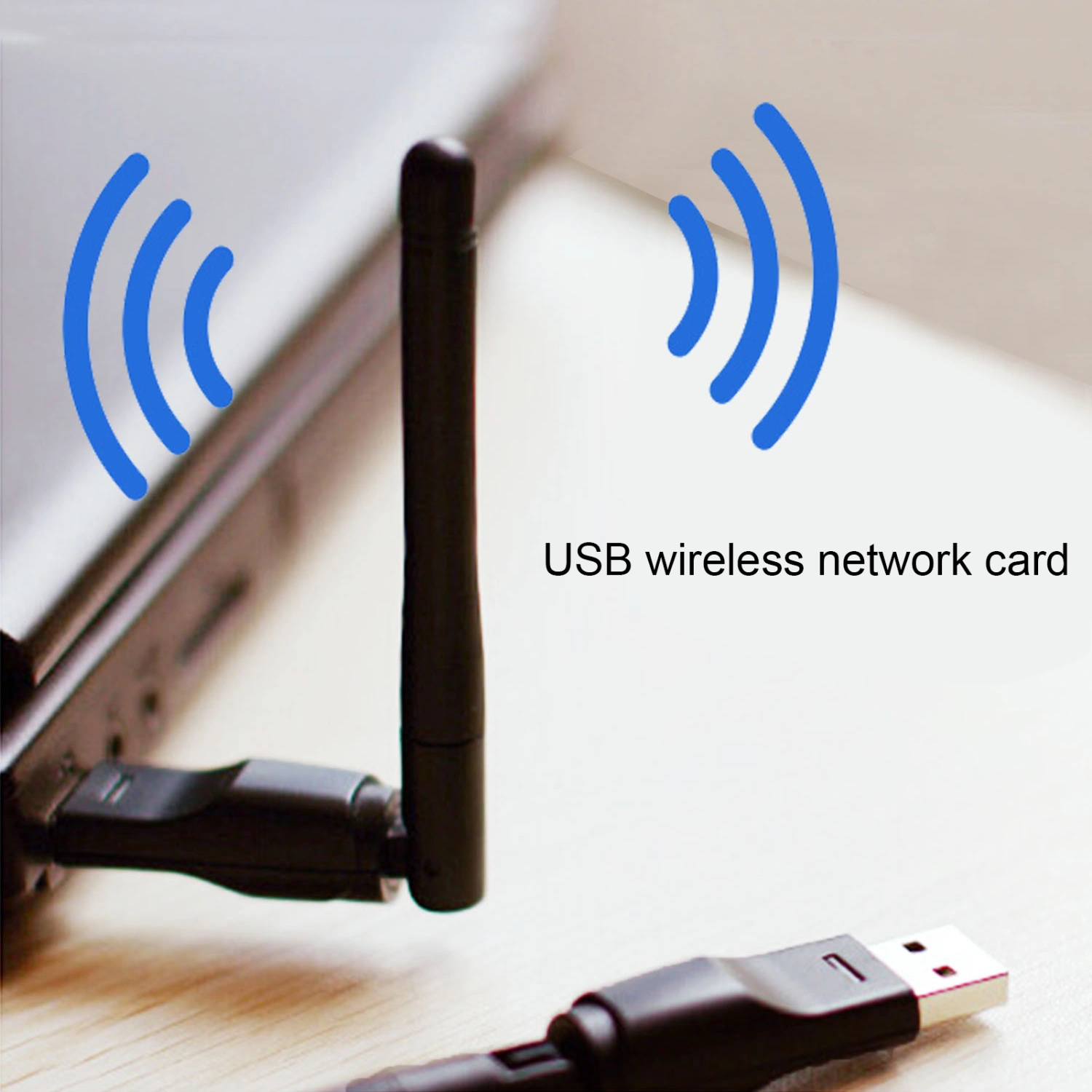 WiFi Network Card Universal Faster Transfer Stable Signal Anti-interference Built-in Antenna Audio Transmitter 150Mbps Laptop USB Wireless LAN Network Adapter Computer Accessories