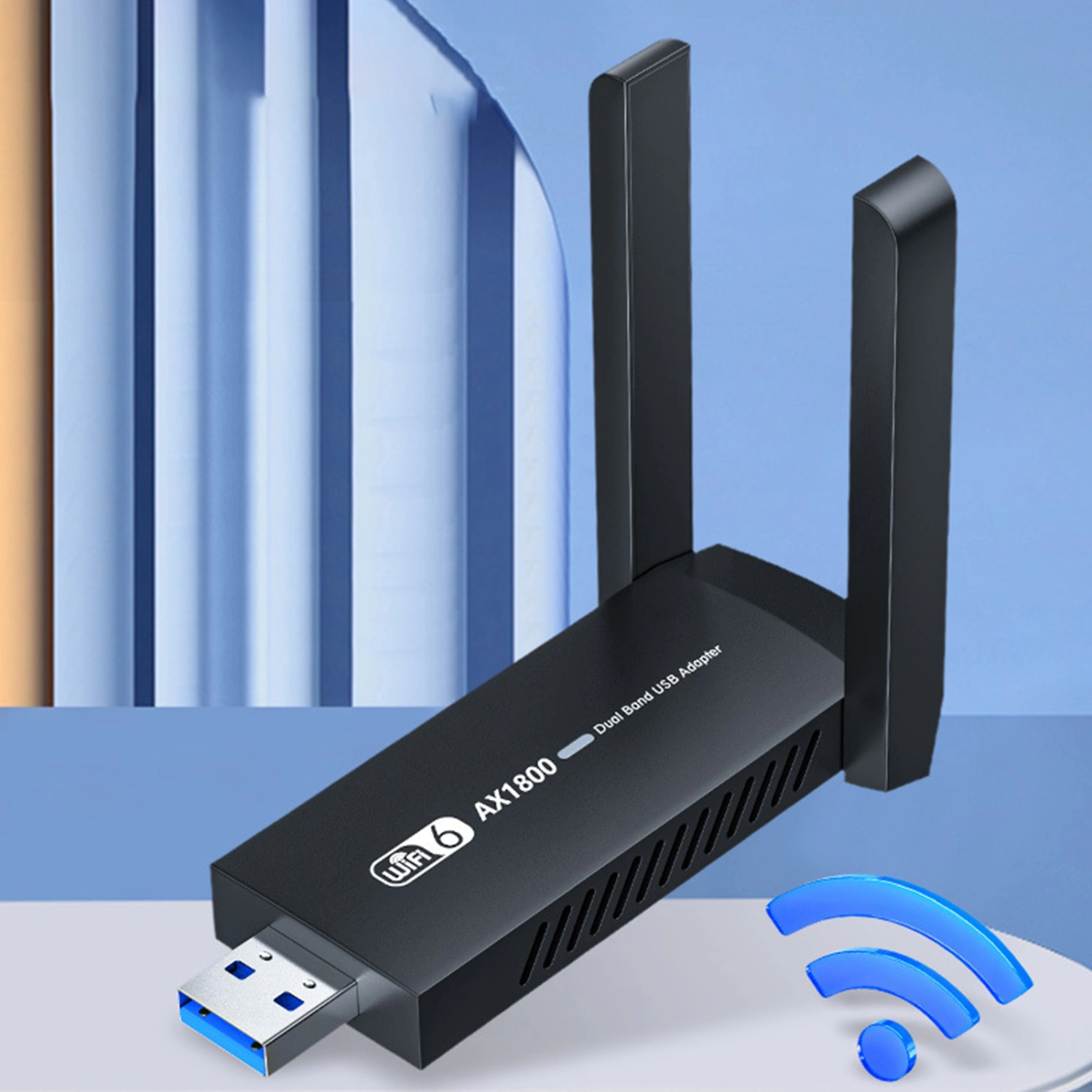 WiFi Adapter Plug Play High Speed Dual Band 2.4G/5G USB3.0 Interface Fast Connection 1800Mbps Wireless USB WiFi Adapter Computer Accessory