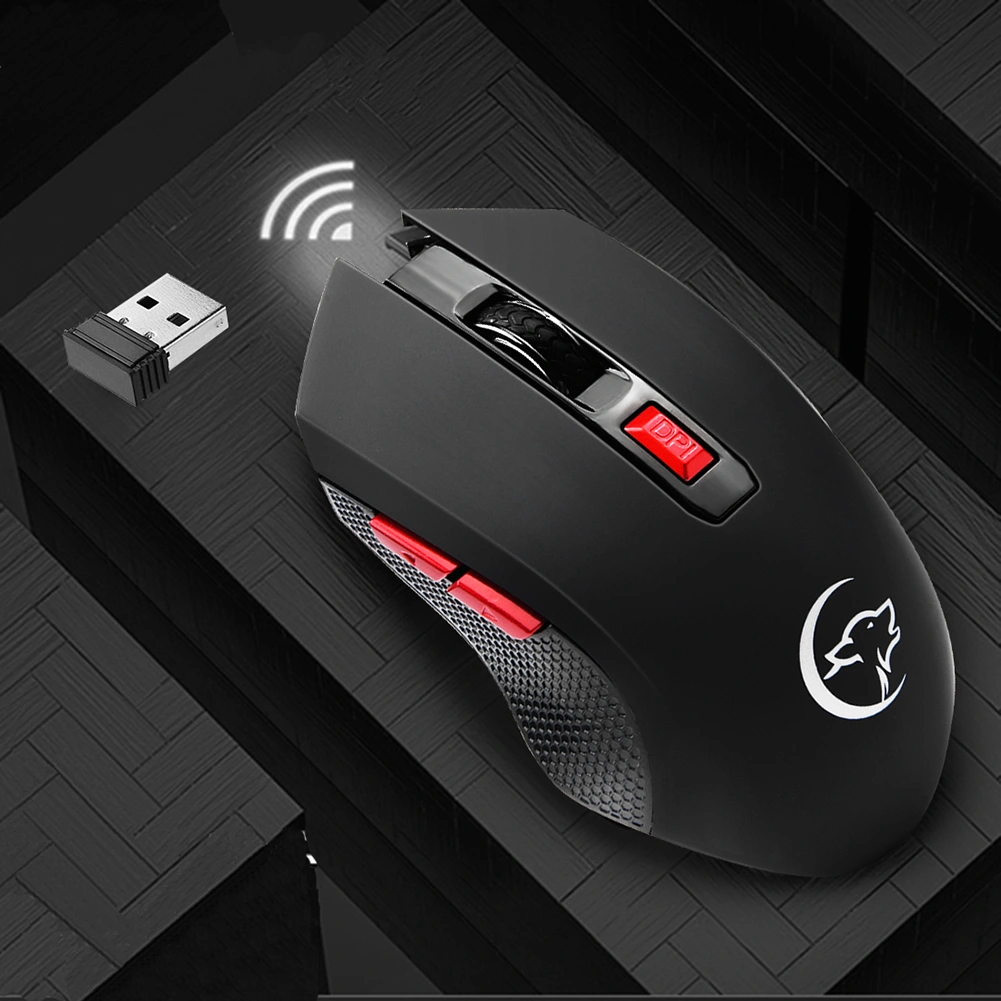 G817 Universal Adjustable 2400DPI PC Battery Powered 2.4G Wireless Gaming Mouse