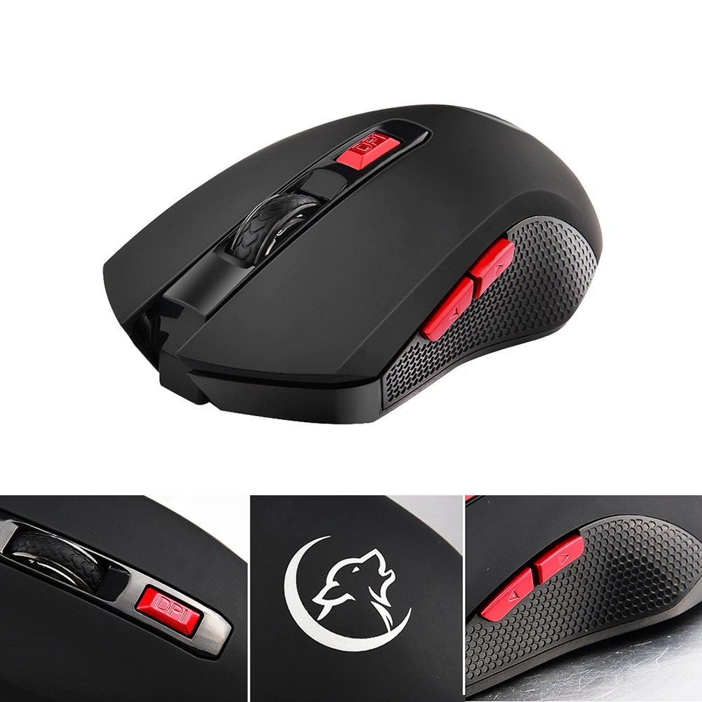 G817 Universal Adjustable 2400DPI PC Battery Powered 2.4G Wireless Gaming Mouse