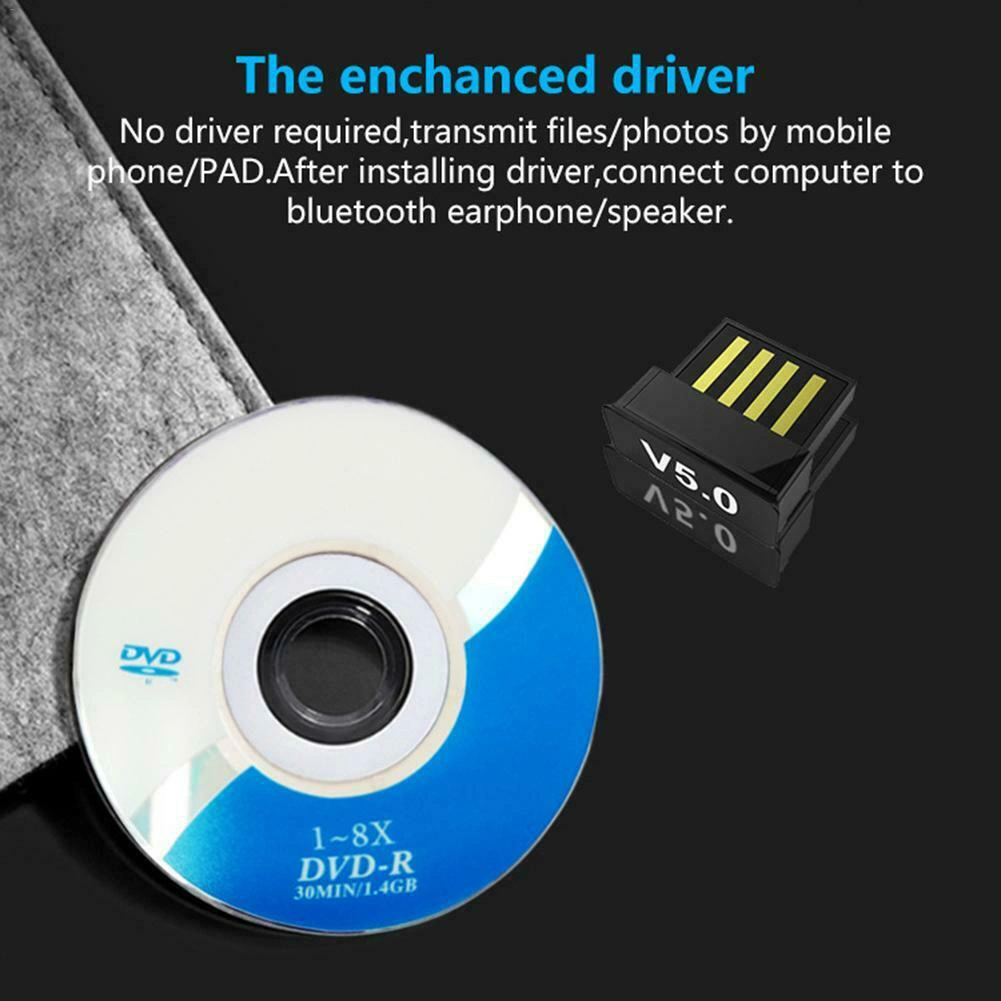 Bluetooth 5.0 USB Wireless Mini Dongle Adapter for PC Laptop Tablet Speaker
