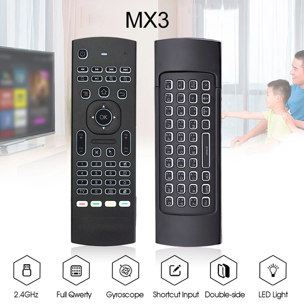 MX3 2.4G Wireless Remote Control Air Mouse Keyboard for X96 H96 Android TV Box