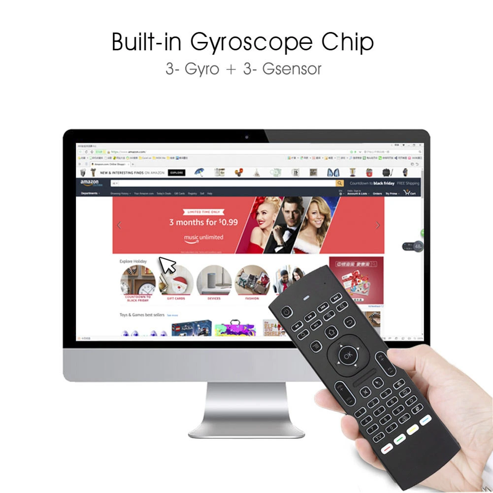 MX3 2.4G Wireless Remote Control Air Mouse Keyboard for X96 H96 Android TV Box
