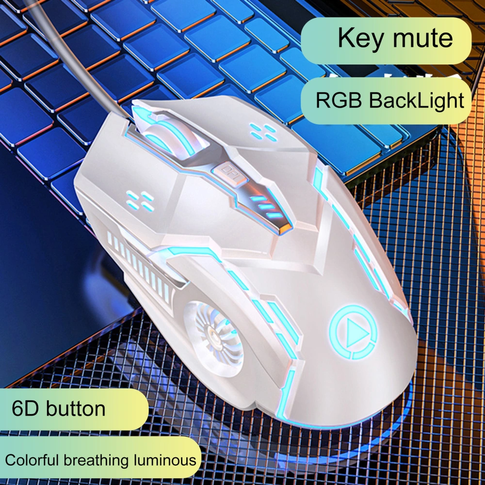 G5 Wired Mouse RGB BackLight Mute Computer Accessories Ergonomic USB 3200DPI E-Sports Mechanical Mouse for Laptop