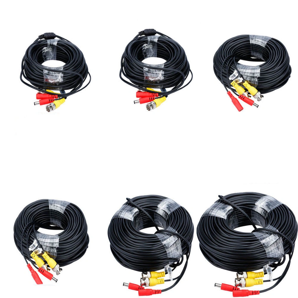 CCTV DVR Camera Video DC Power Security BNC Cable Extension Cord 10-60m