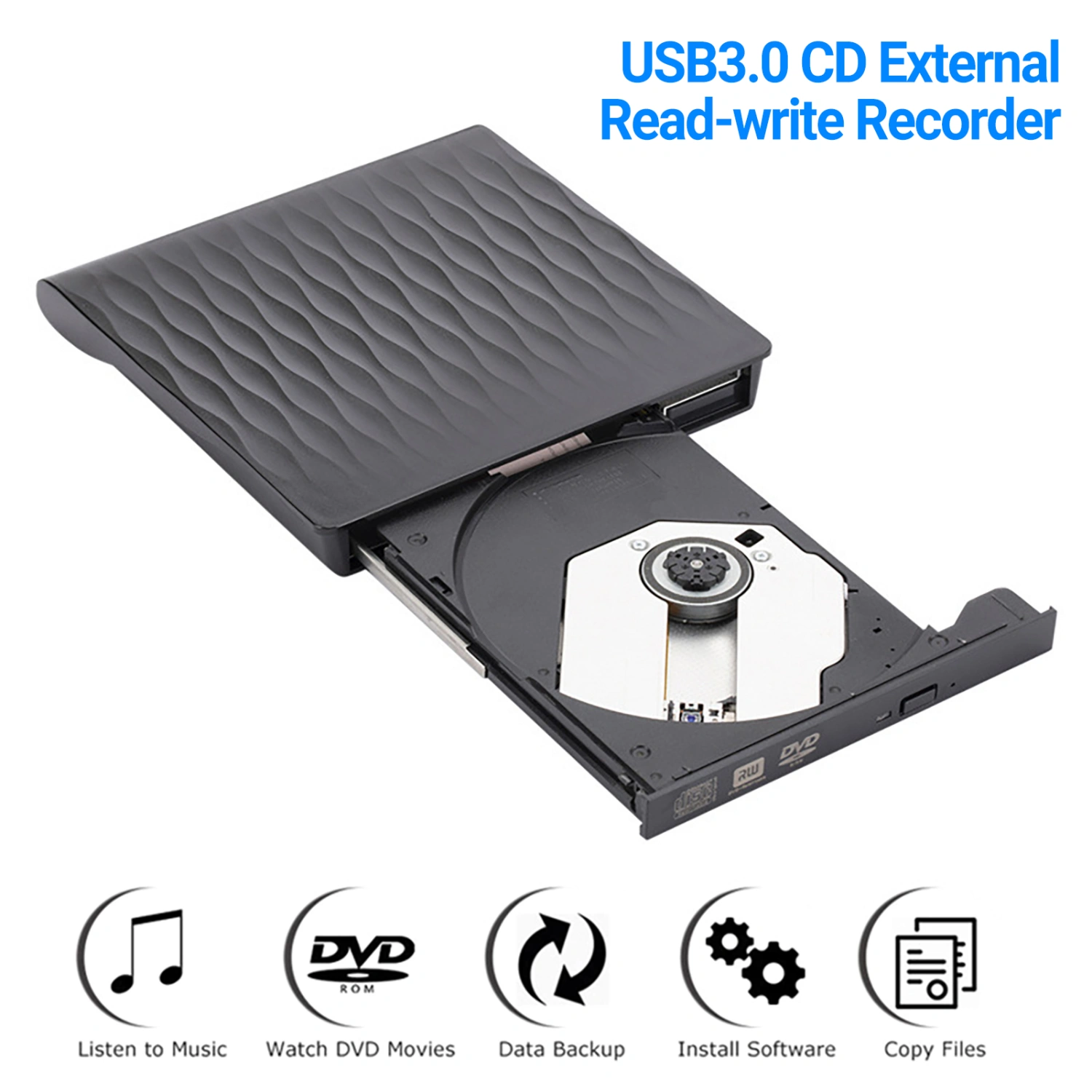   DVD Burner Driver Universal Error Correction Ultra-thin USB3.0 CD External Read-write Recorder for Laptop   