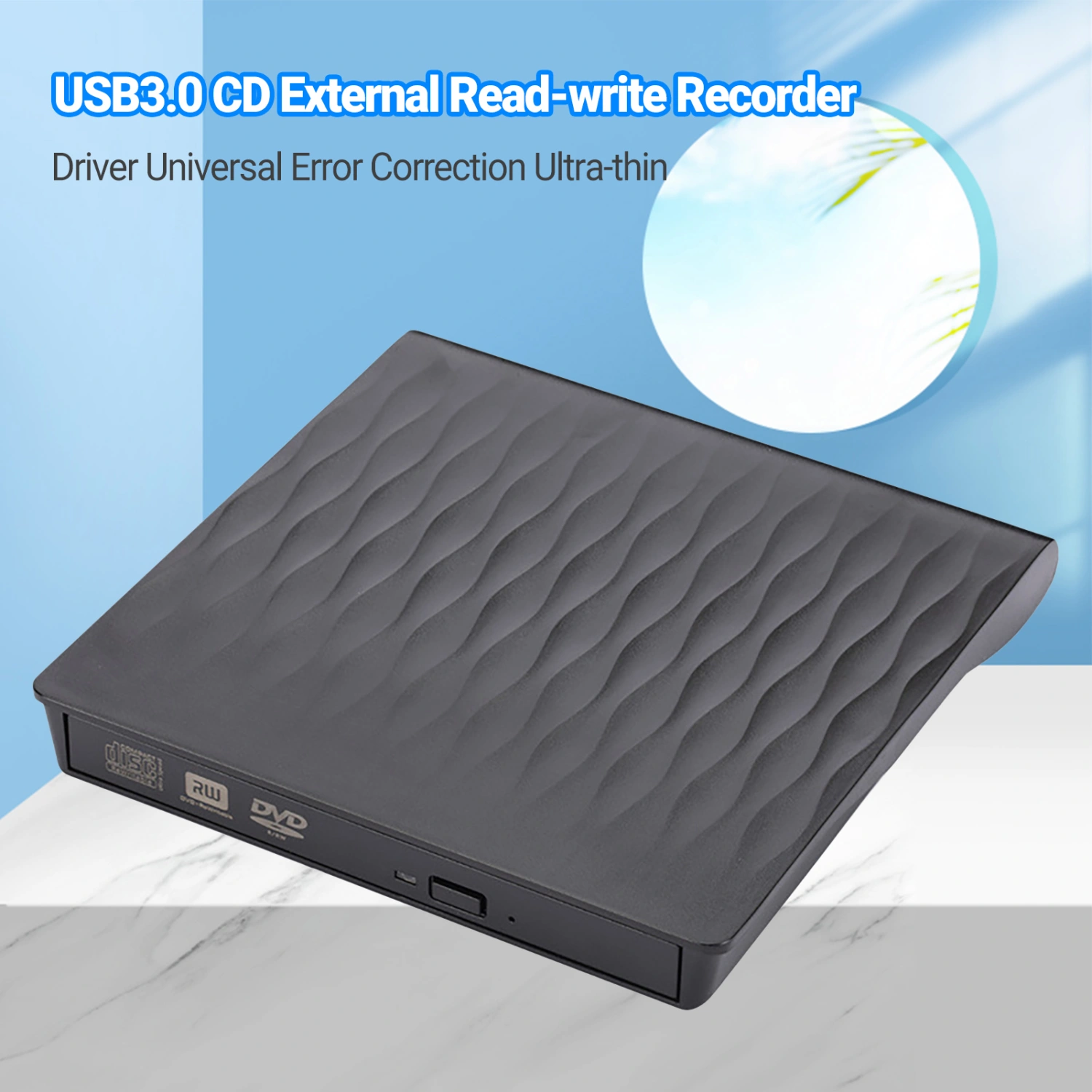   DVD Burner Driver Universal Error Correction Ultra-thin USB3.0 CD External Read-write Recorder for Laptop   