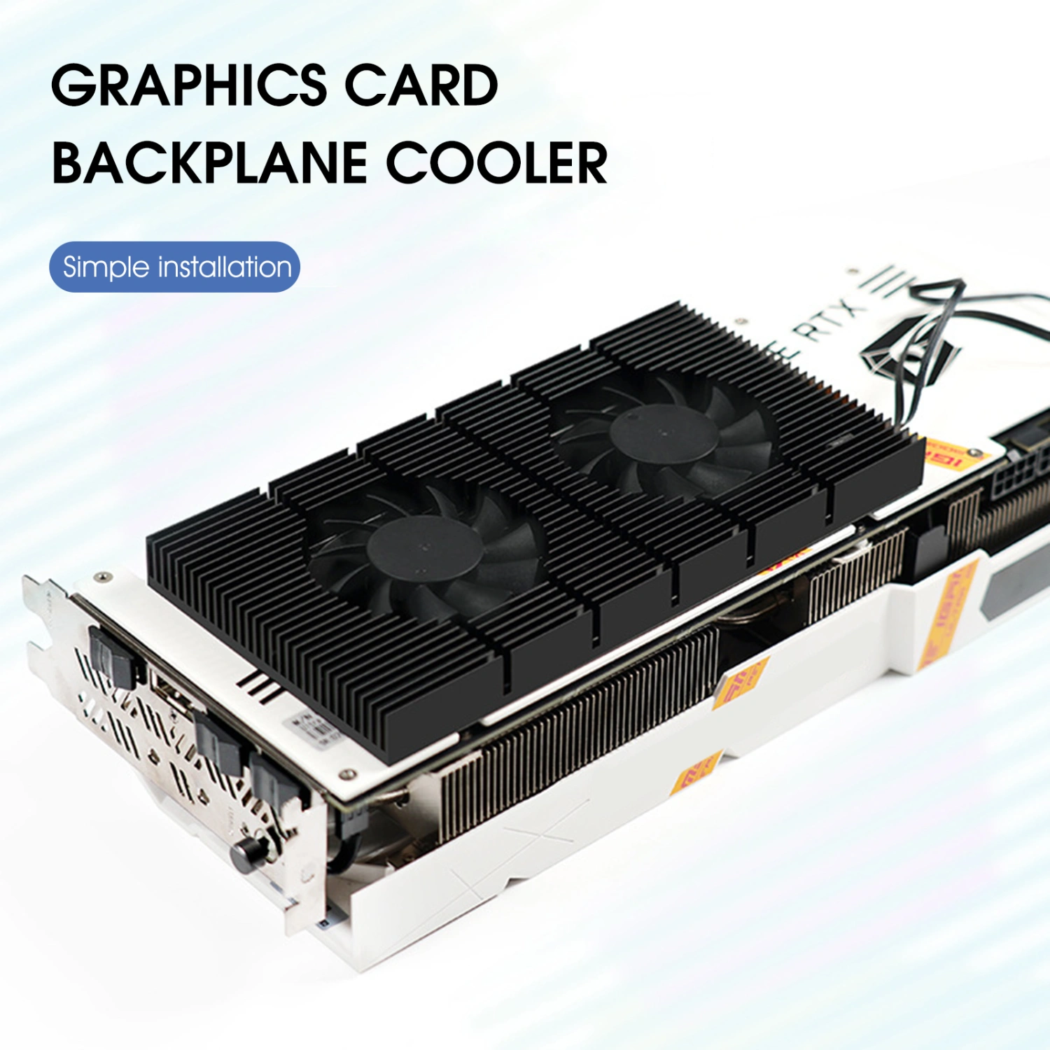 Graphics Card Cooling Fan Low Noise Anodic Oxidation Universal High Speed Graphics Card Cooler for RTX 3090/3080/3070