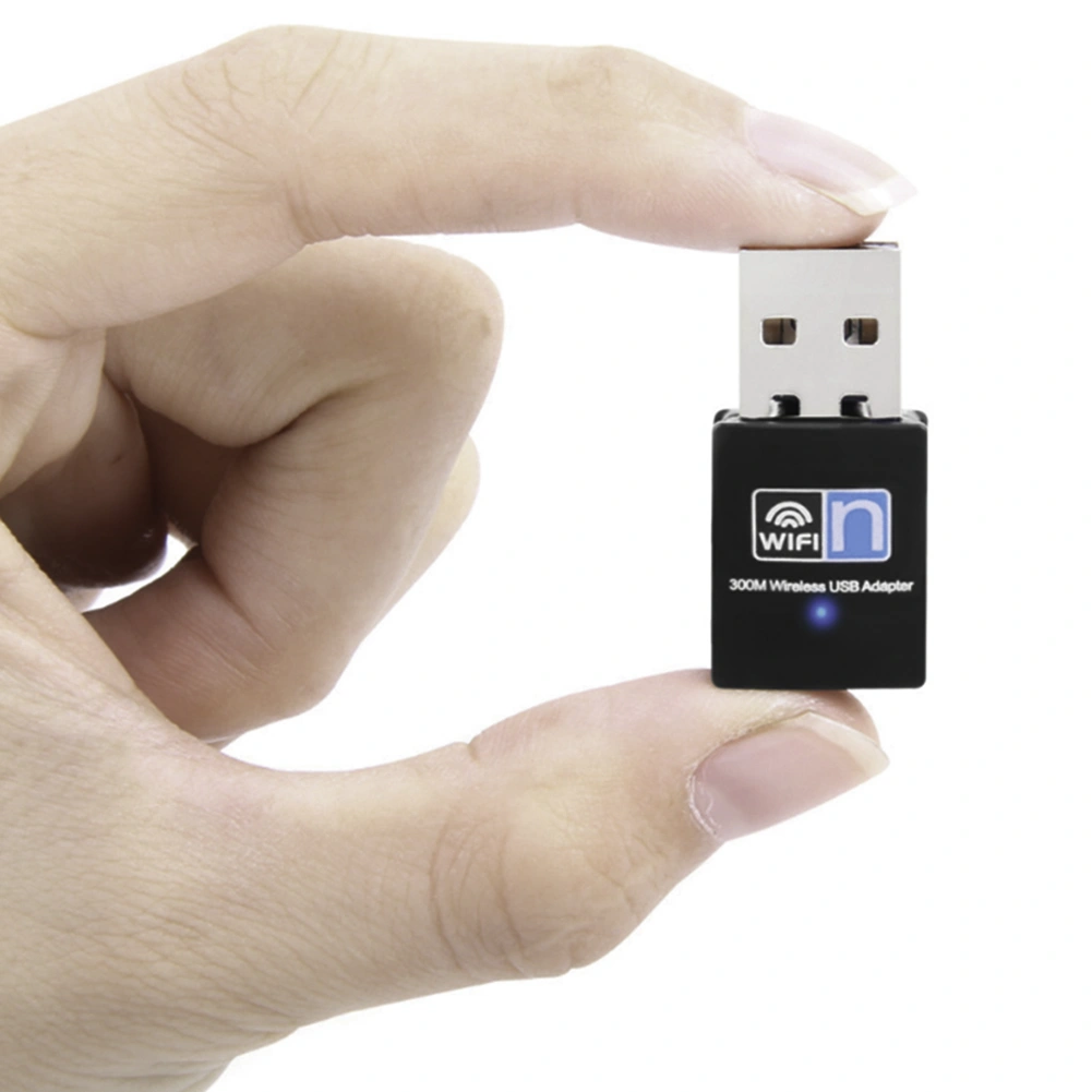 Mini Portable Wireless USB 300Mbps WiFi Receiver Adapter Computer Network Card