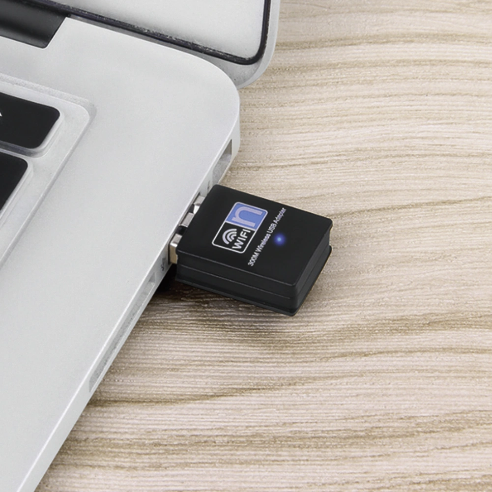Mini Portable Wireless USB 300Mbps WiFi Receiver Adapter Computer Network Card