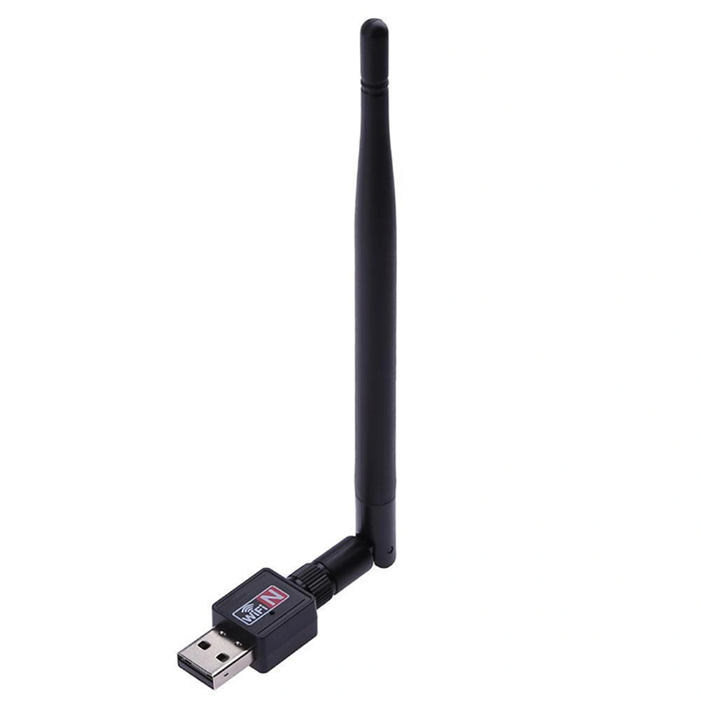 USB WiFi Adapter Portable Wide Compatiblity Plastic Network LAN Card Dongle with Antenna Daily Use