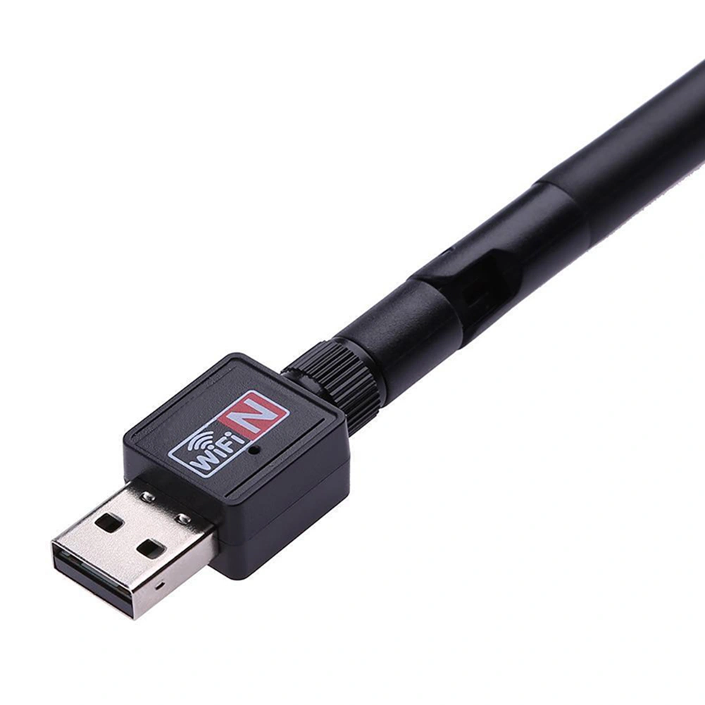 USB WiFi Adapter Portable Wide Compatiblity Plastic Network LAN Card Dongle with Antenna Daily Use