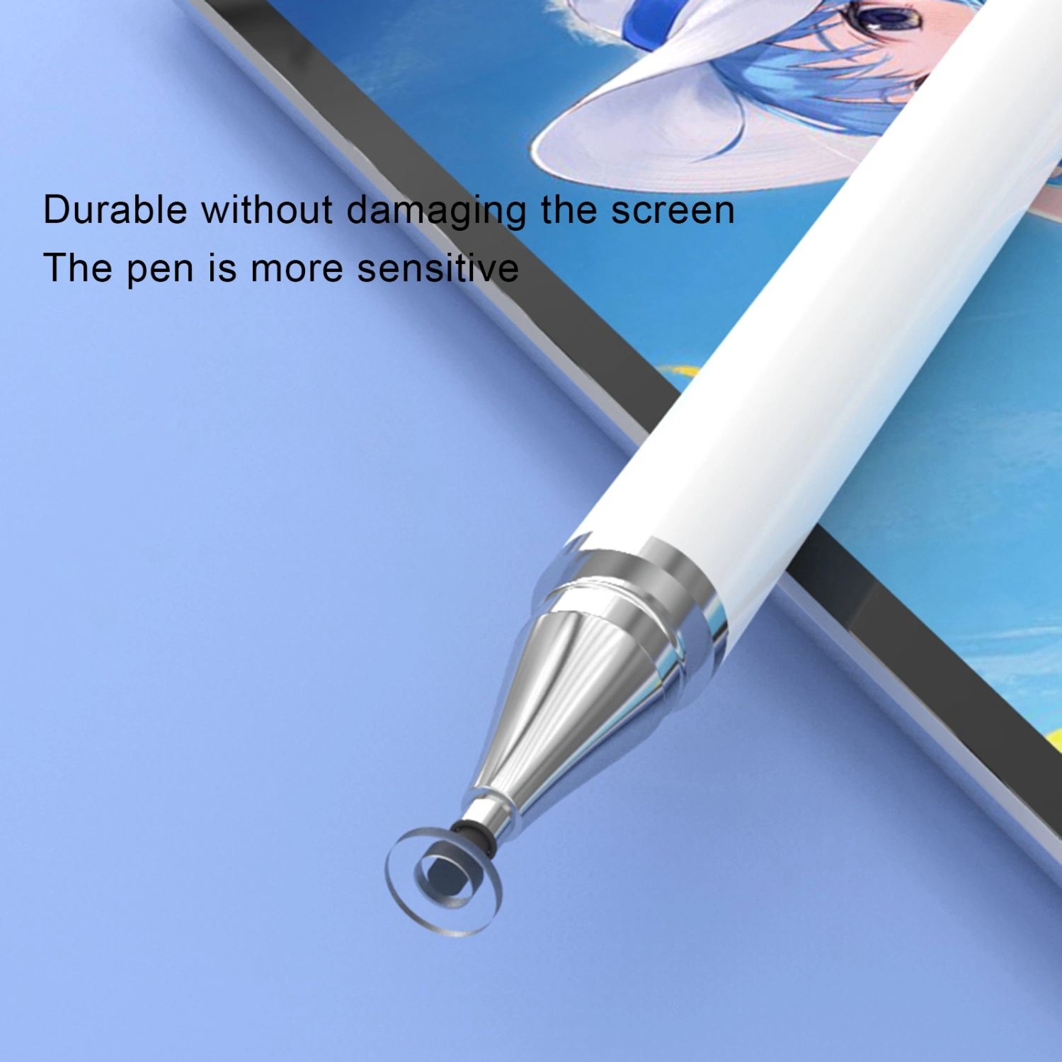 Stylus Pen 2 in 1 Double Headed High Sensitivity Replaceable Nib Precise Drawing Universal Tablet Smart Phone Touch Stylus Office Working