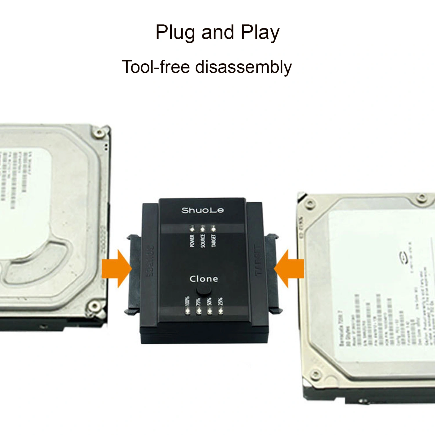 SATA to SATA Drive Reader 5Gbps High Speed IDE Hard Drive Reader for 2.5/3.5-inch HDD/SDD Converter