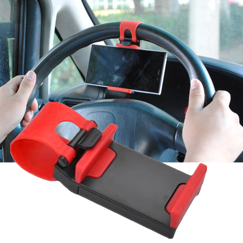 Universal Auto Car Steering Wheel Mobile Phone Holder Clip Stand Cradle for GPS