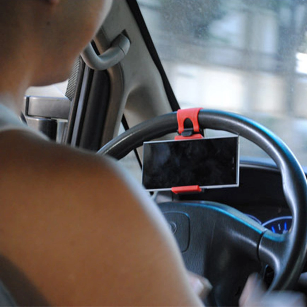 Universal Auto Car Steering Wheel Mobile Phone Holder Clip Stand Cradle for GPS