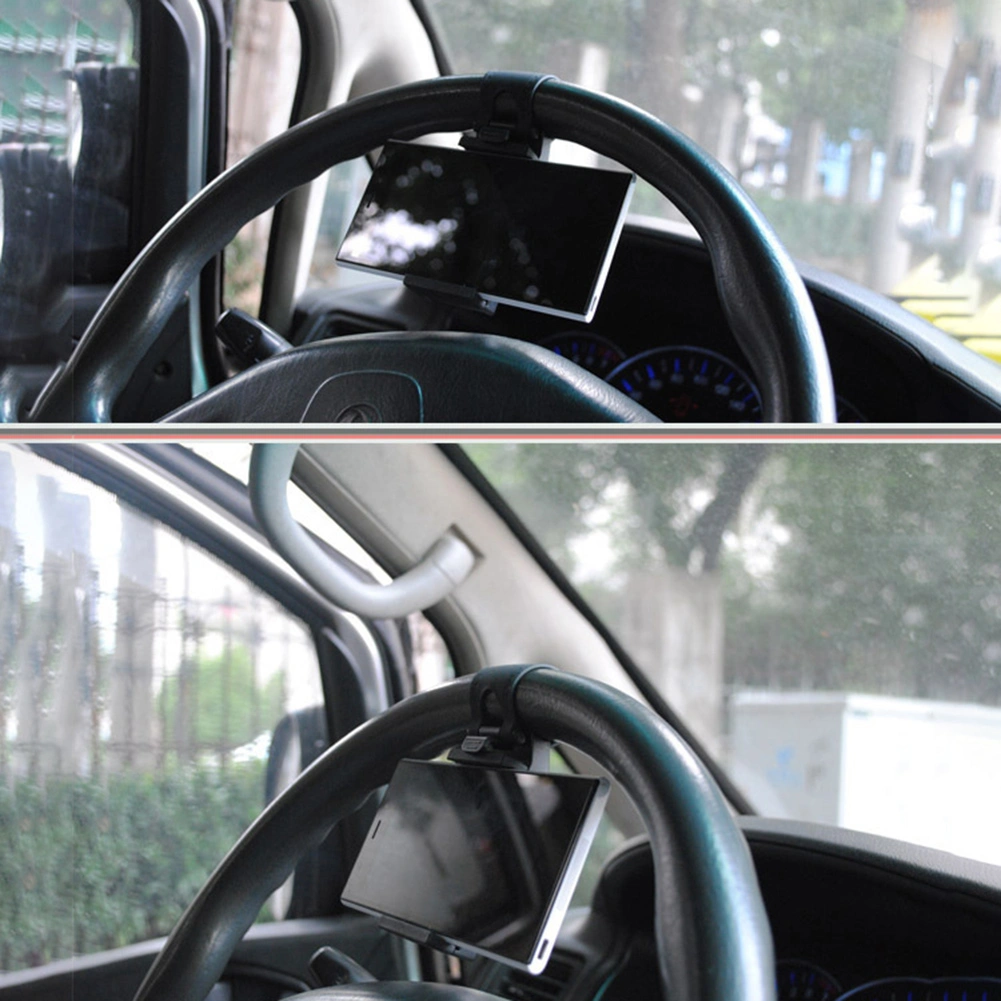 Universal Auto Car Steering Wheel Mobile Phone Holder Clip Stand Cradle for GPS