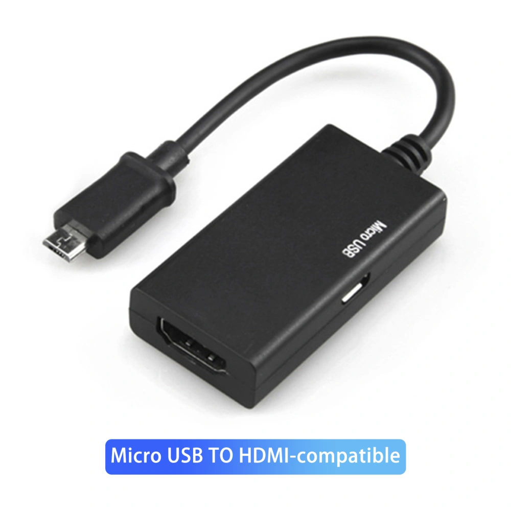 5Pin Micro USB Male to HDMI-compatible Female 1080P High Clarity TV Adapter Converter for Android