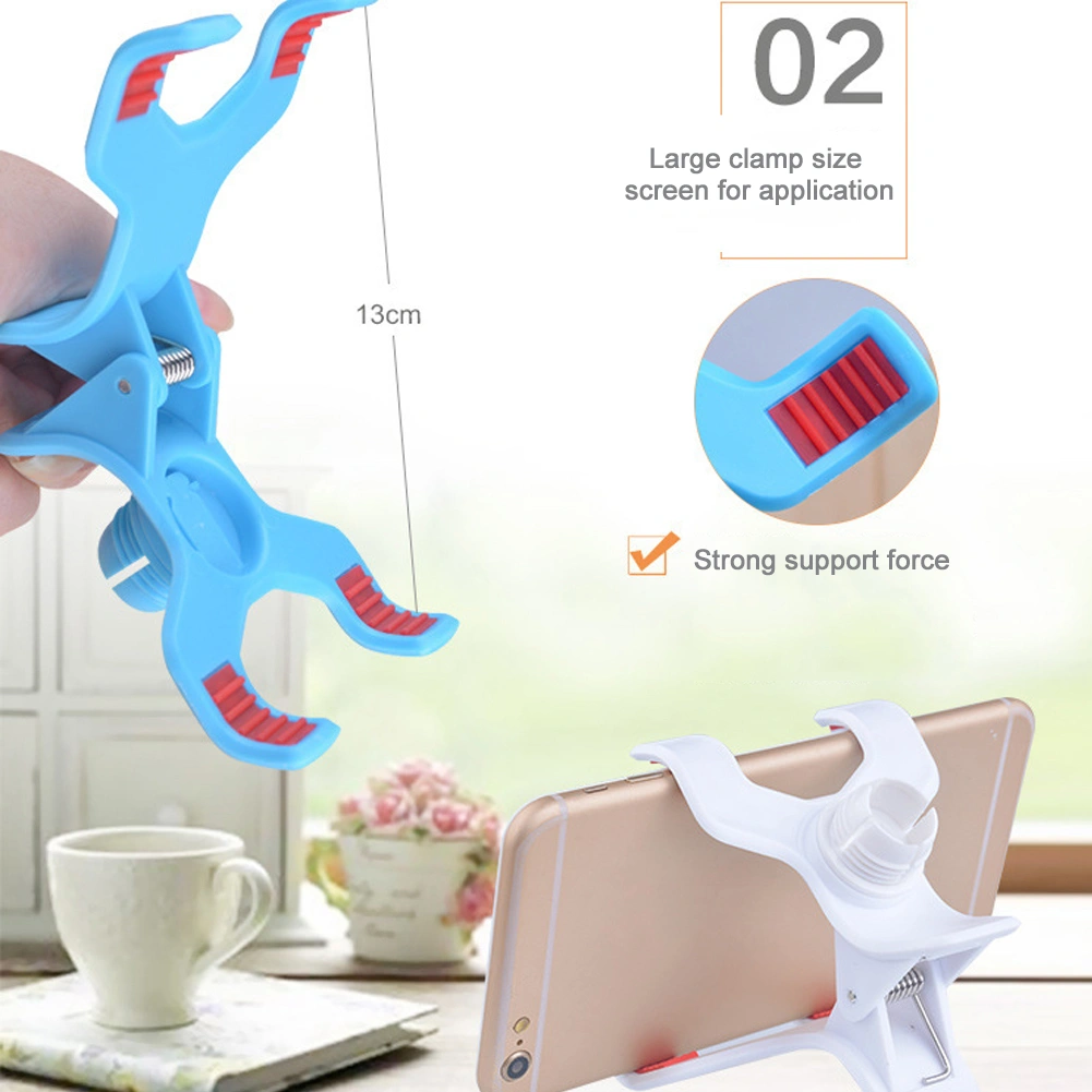 Universal 360 Degree Rotation Clip On Mobile Phone Tablet Stand Holder Bracket