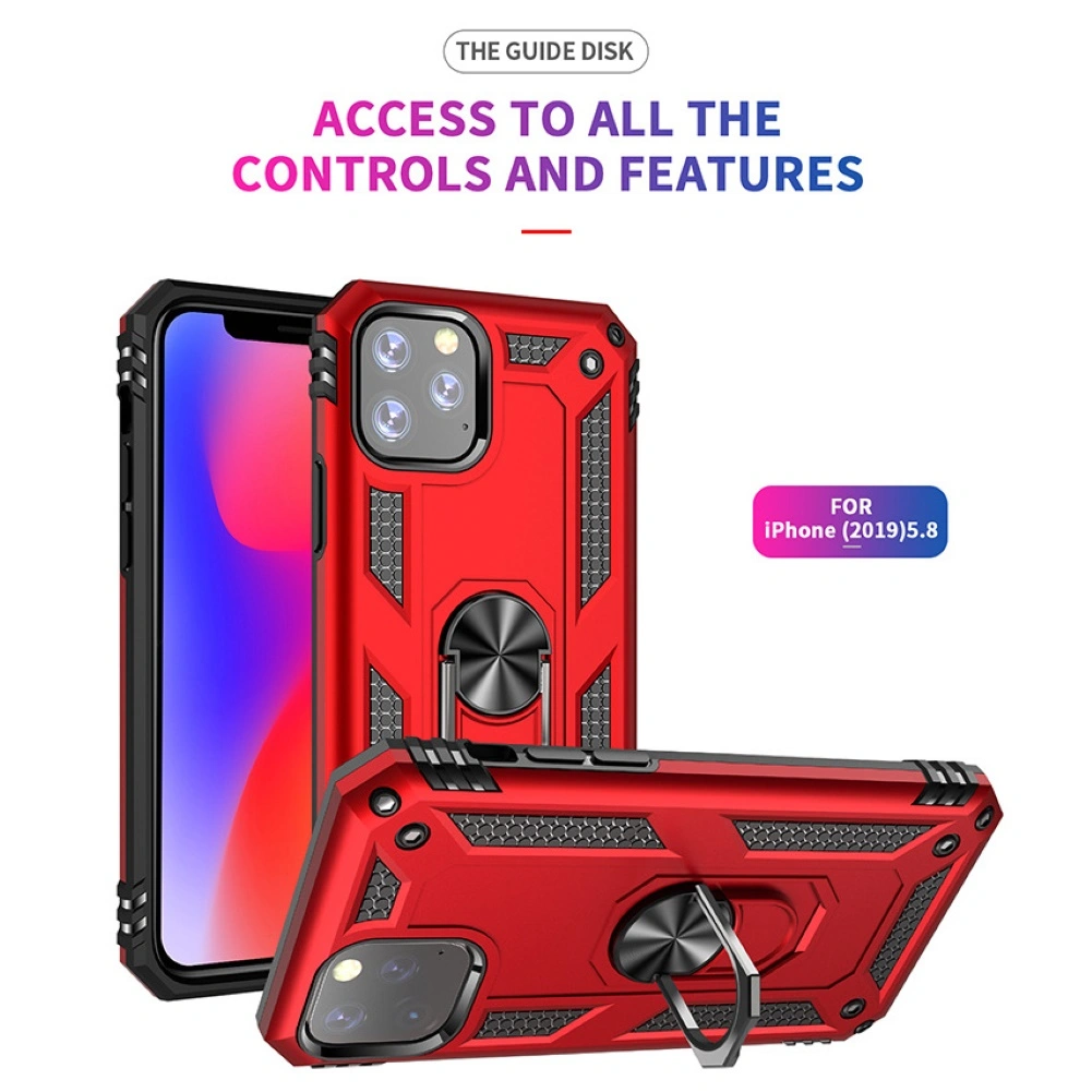 Shockproof Finger Grip Phone Case Protective Cover Stand for iPhone 11 Pro Max