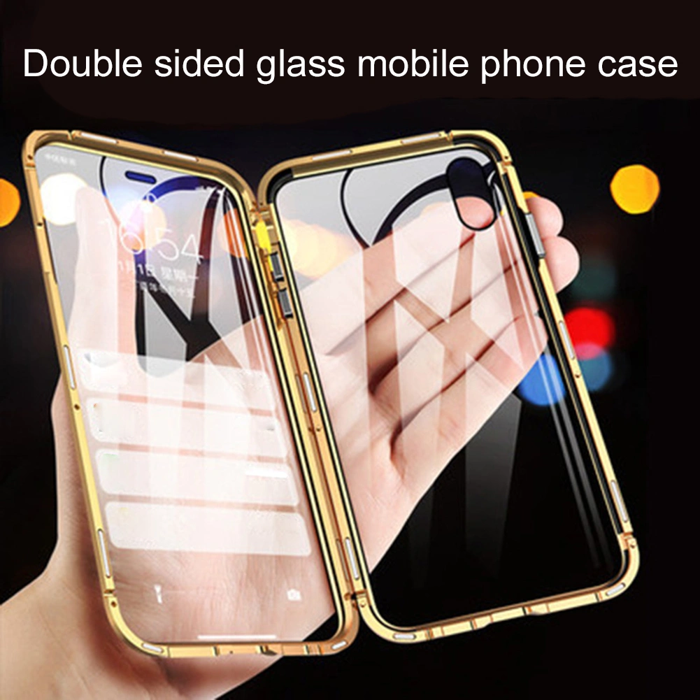 Double-side Tempered Glass Magnetic Phone Case Cover for iPhone 7 8 11 Pro XR