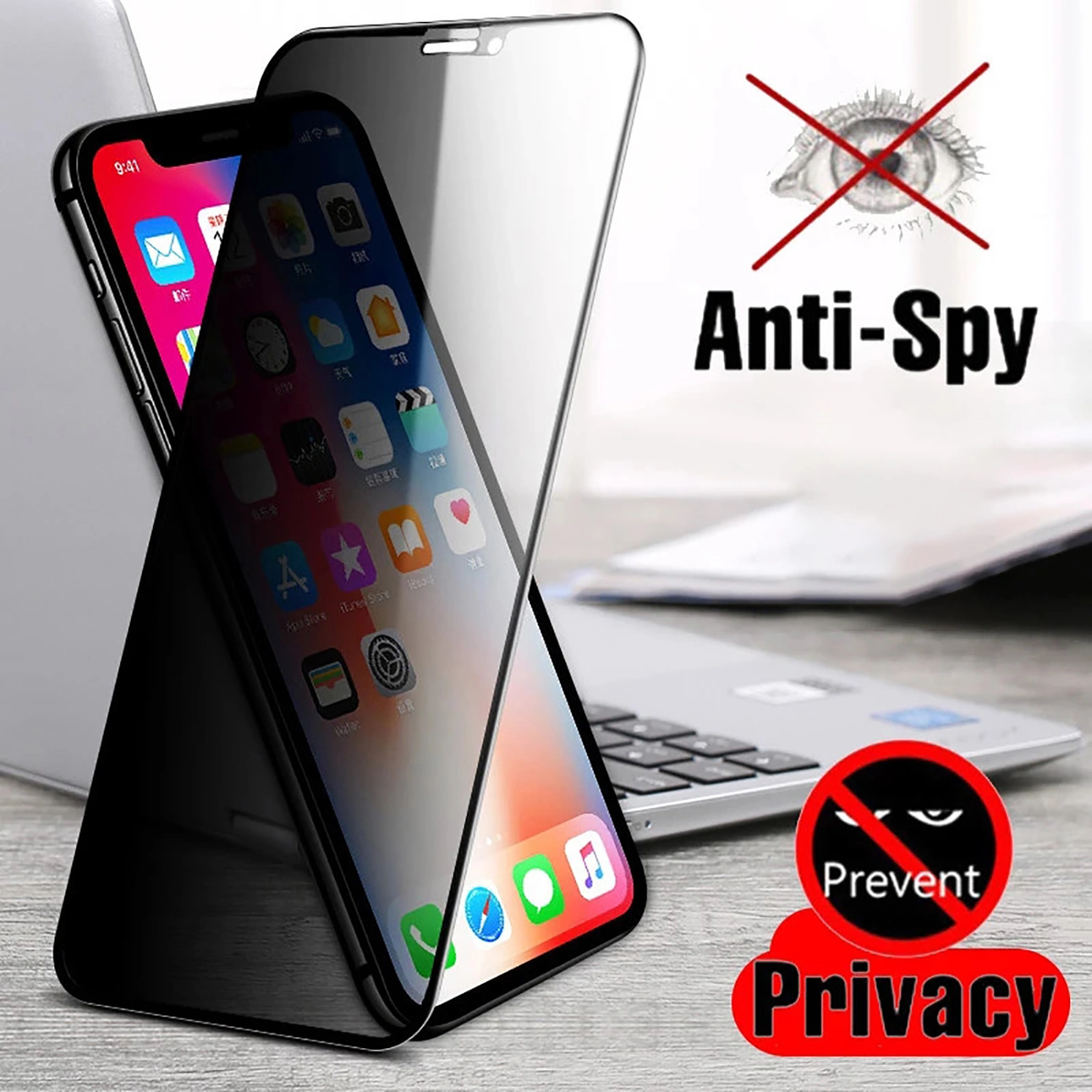 Privacy Anti Spy Tempered Glass Film Screen Protector for iPhone 12 mini Pro Max