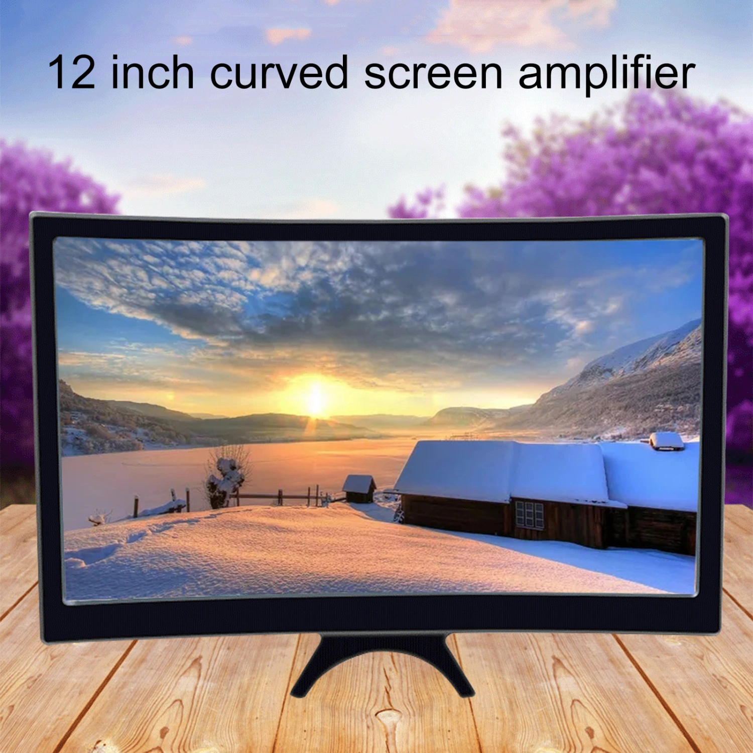 Amplifier 12 Inch Curved Screen High Clarity 3D Foldable Video Magnifier for Mobile Phone