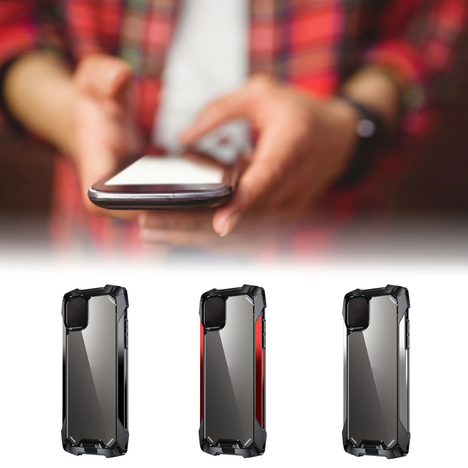Metal Shatter-resistant Phone Cover Protective Case for iPhone 12 Mini Pro Max