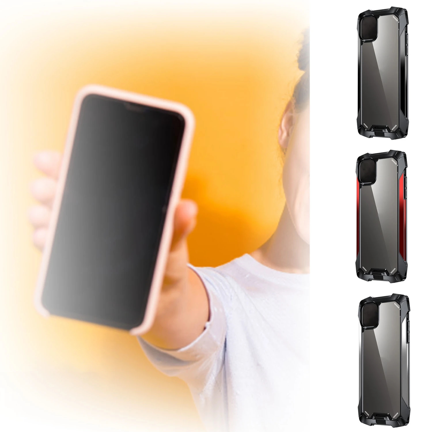 Metal Shatter-resistant Phone Cover Protective Case for iPhone 12 Mini Pro Max