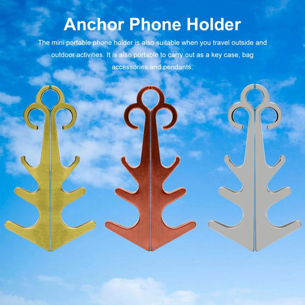 Portable Desktop Retro Anchor Shape Magnetic Metal Phone Holder Bottle Opener